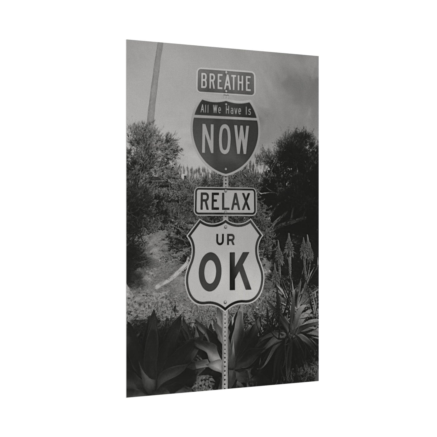 Here's Your Sign Textured Desert Watercolor Matte Posters