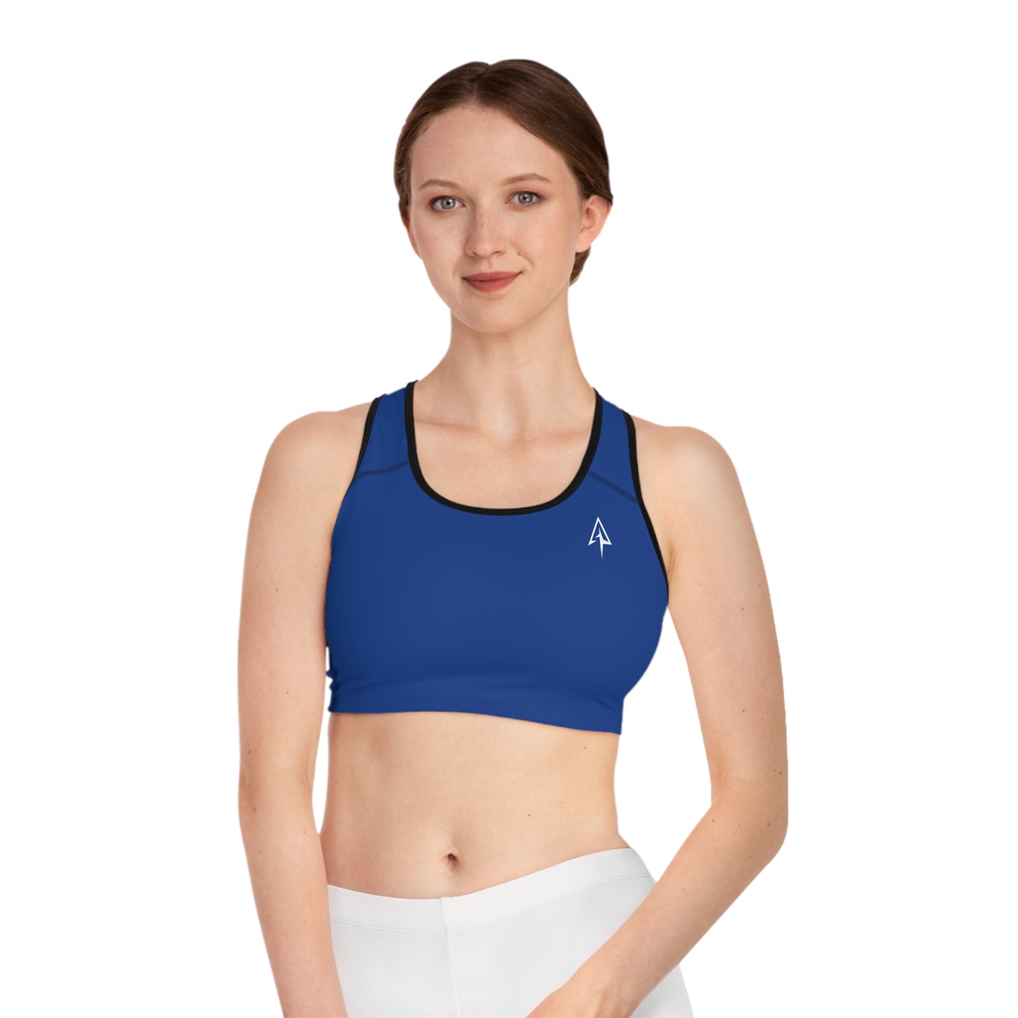 Arrow Ridge Deep Blue Stylish Sports Bra for Active Women, Workout Top, Gym Essential, Fitness Apparel, Athleisure Wear, Yoga Gear