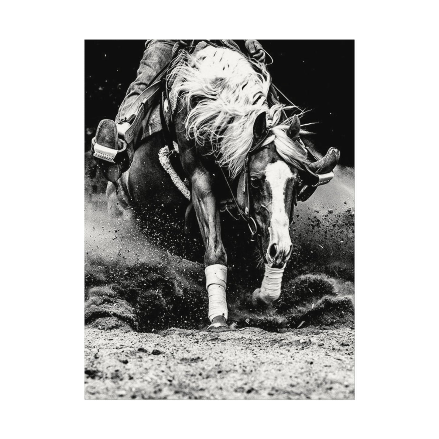 Burning The Barrel – Western Textured Watercolor Matte Posters