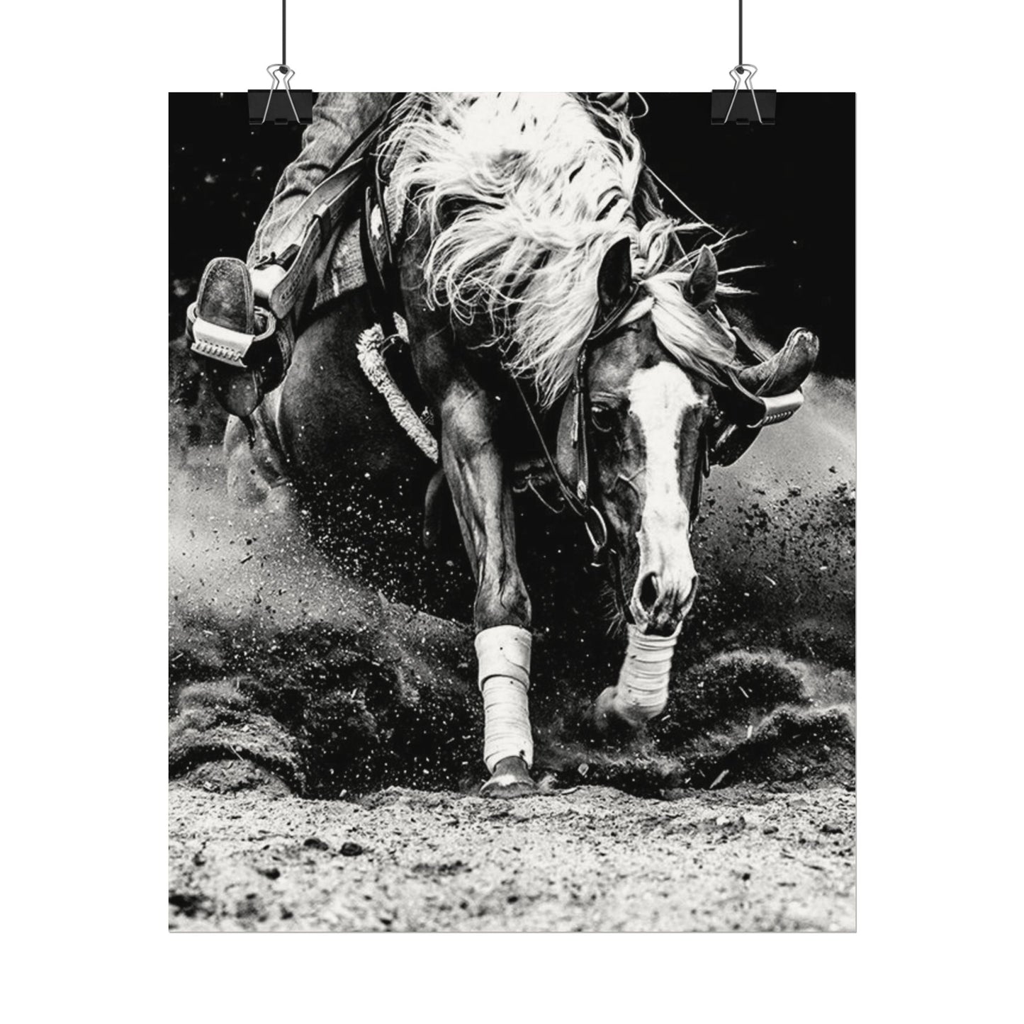 Burning The Barrel – Western Textured Watercolor Matte Posters