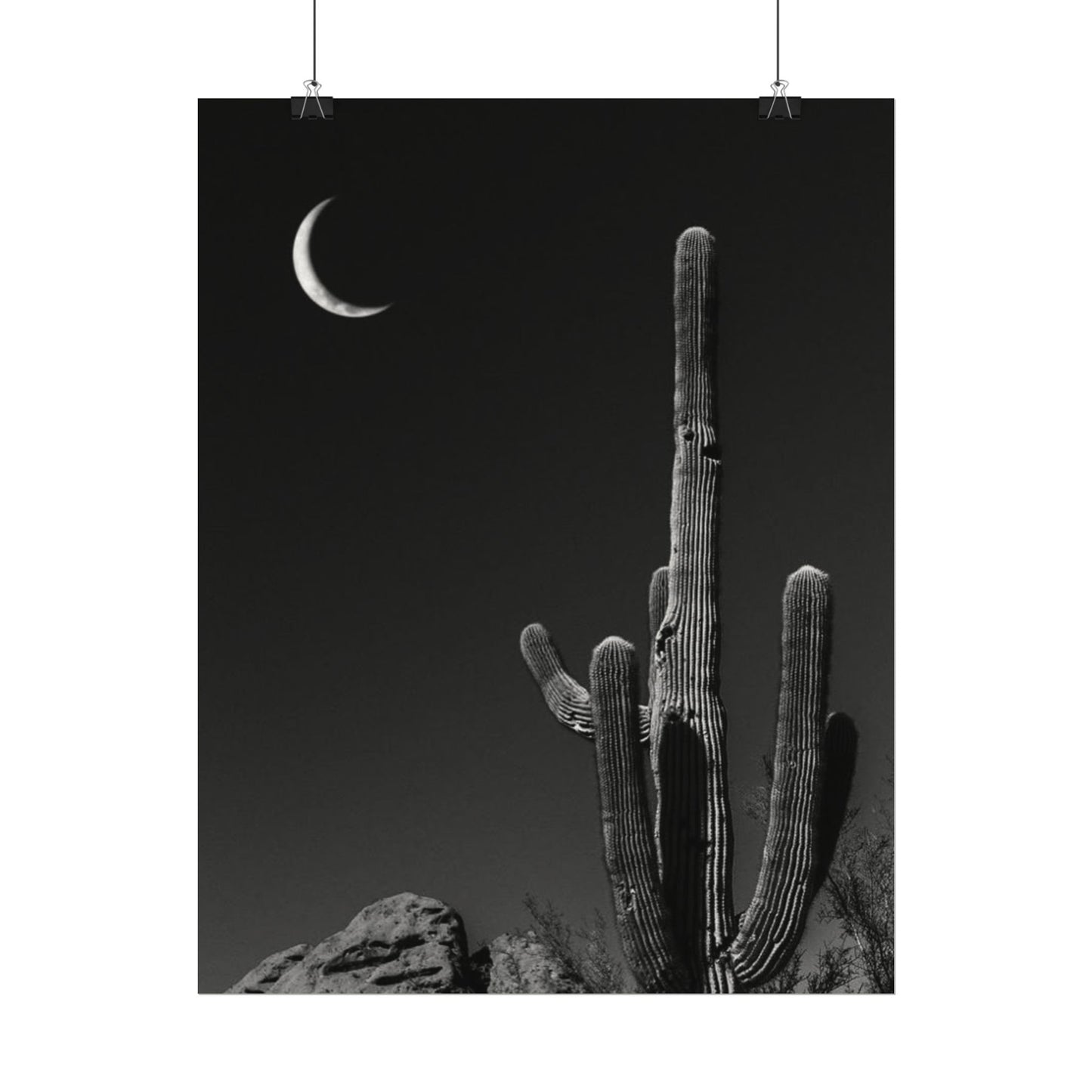 Desert Night Sky– Western Textured Watercolor Matte Posters