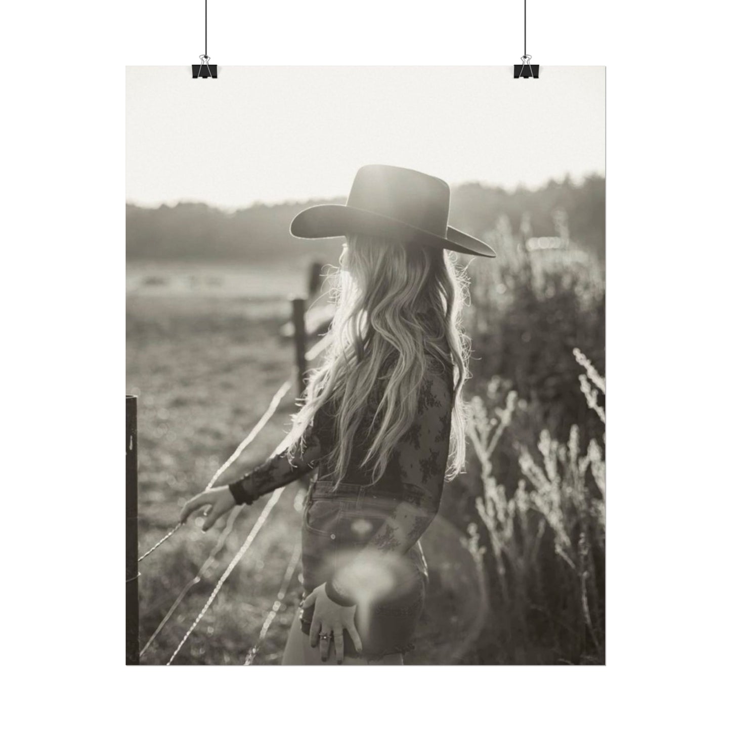 Mornings Gaze– Western Textured Watercolor Matte Posters