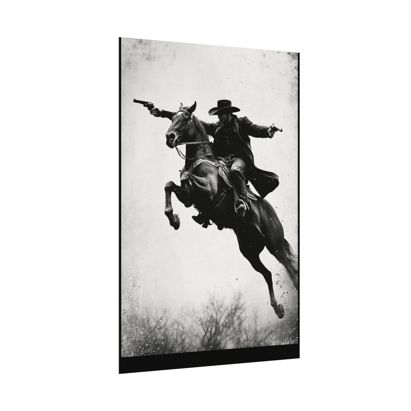 High Noon Pistols  – Western Textured Watercolor Matte Posters