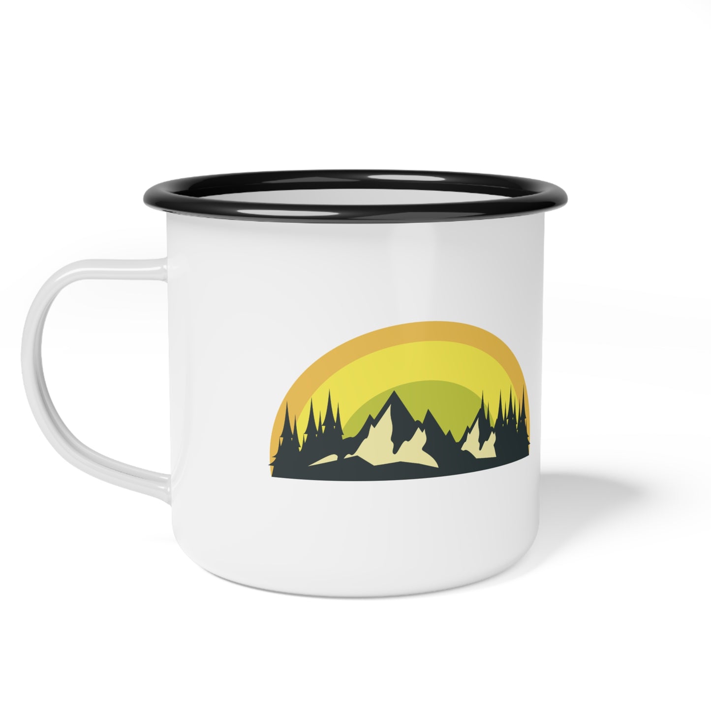 Adventure Enamel Camp Cup | Outdoor Enthusiast Mug, Camping Gift, Nature Lover Drinkware, Hiking Accessory, Travel Companion