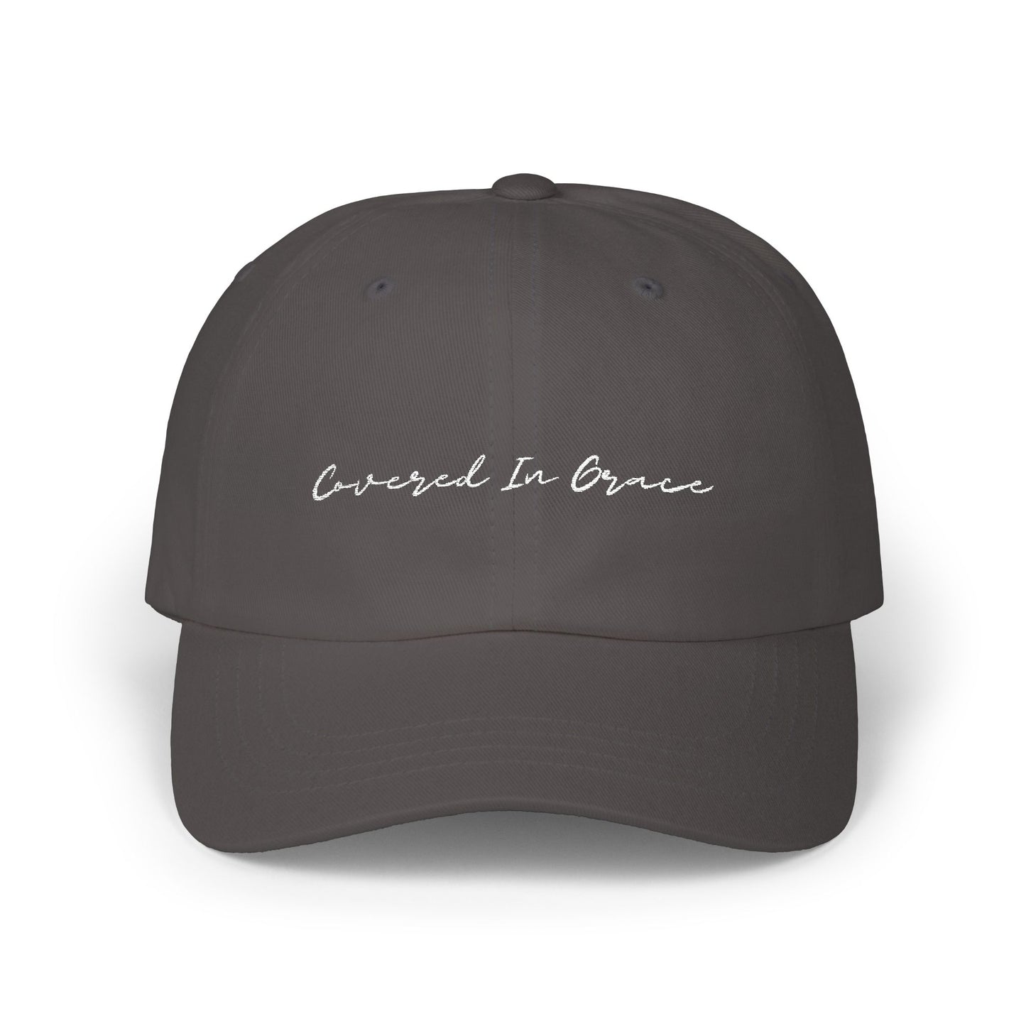Covered In Grace Spiritual Dad Cap, Christian, Power by Jesus Cap, Casual Hat for Men, Everyday Wear, Perfect Gift for Everyone, God is Love