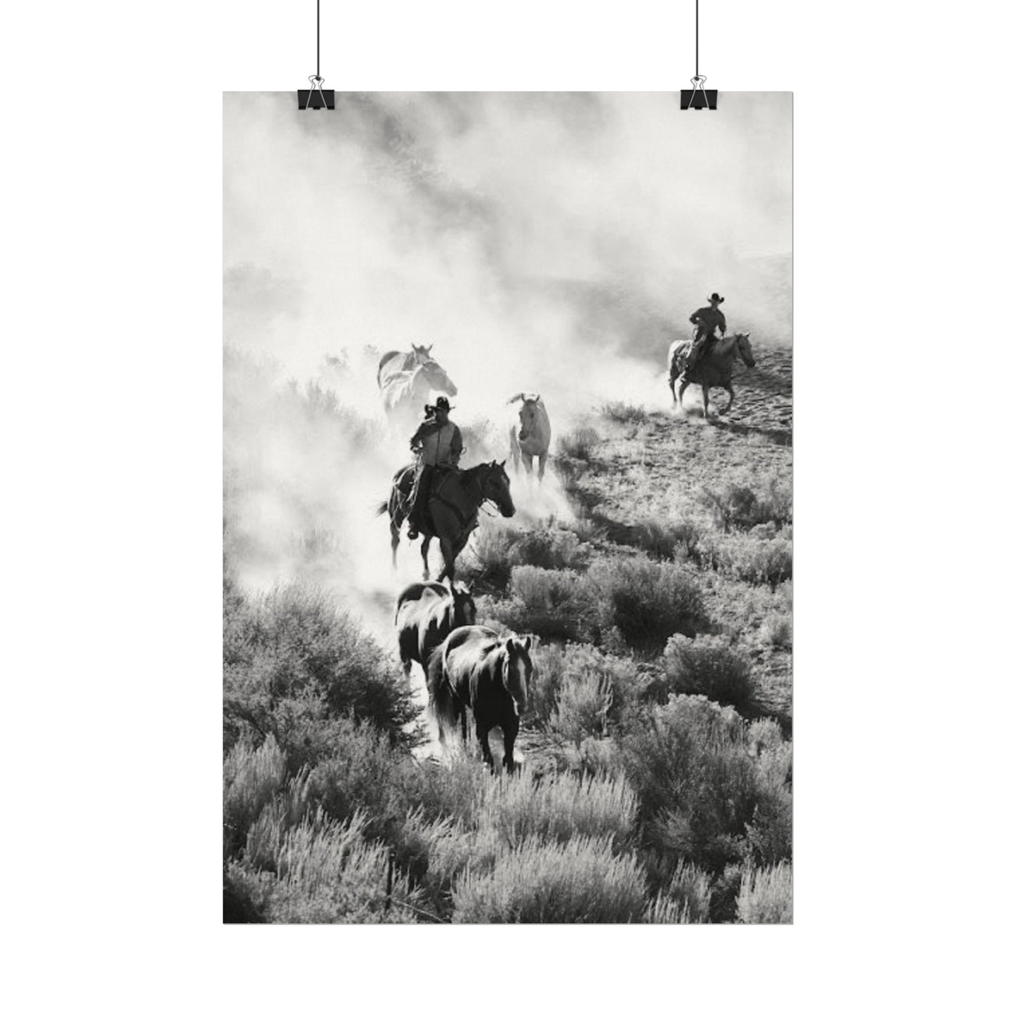 The Dusty Range – Western Textured Watercolor Matte Posters