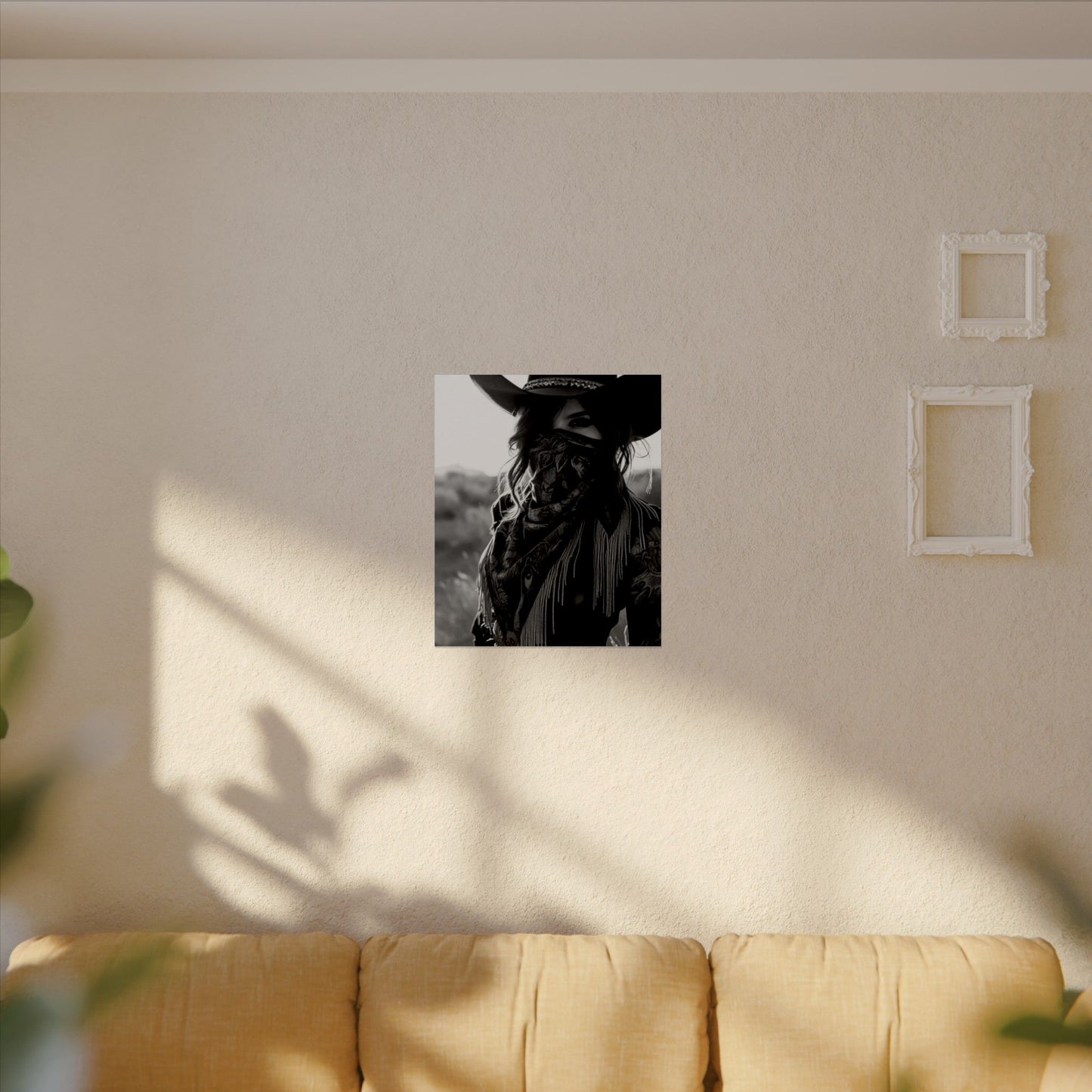 She Rode Alone— Western Outlaw Textured Watercolor Matte Posters