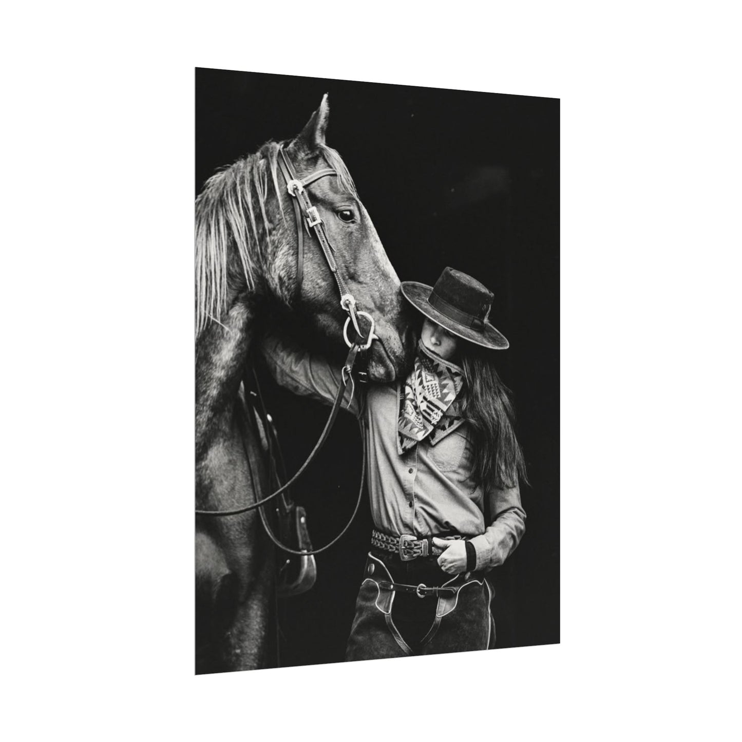 A Whisper Between Friends  – Western Textured Watercolor Matte Posters