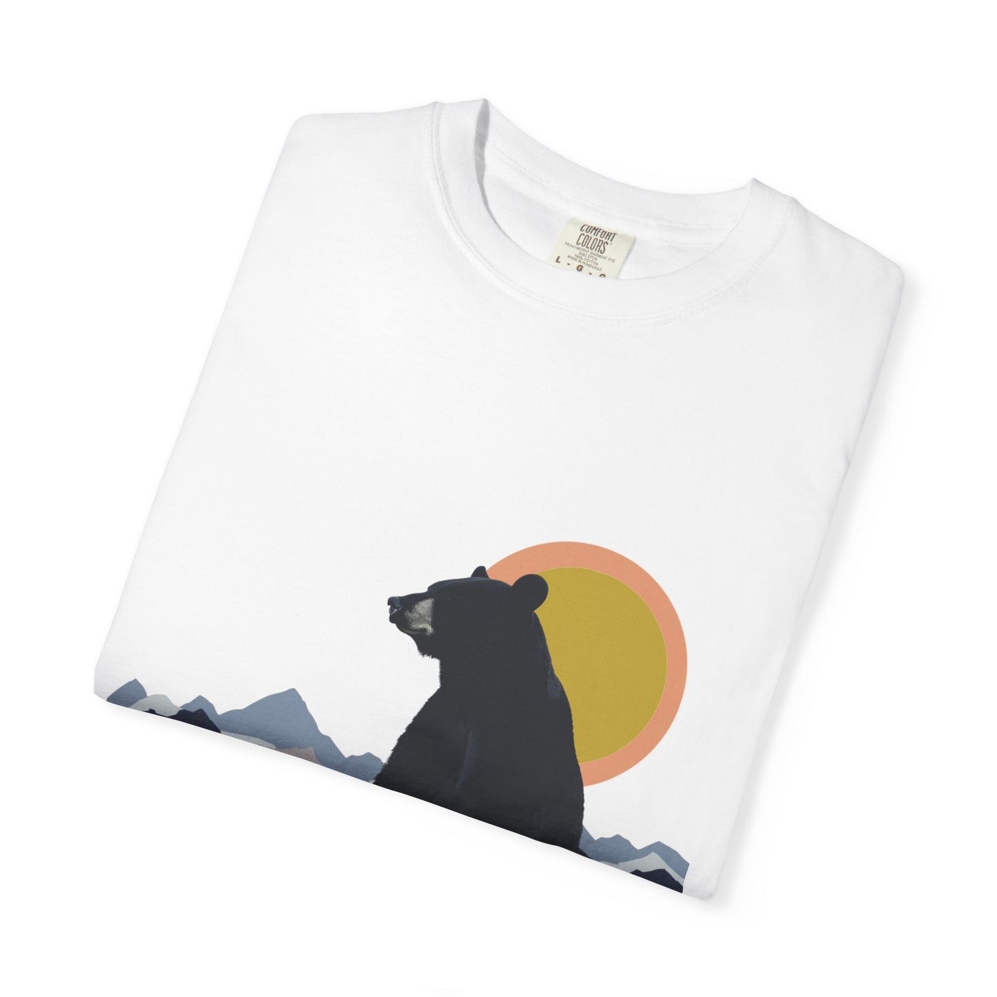 Bear Wildlife Adventure Tee Unisex Garment-Dyed T-shirt, Boho Nature Tee, Camping Shirt, Adventure Apparel, Gift for Wilderness Lovers