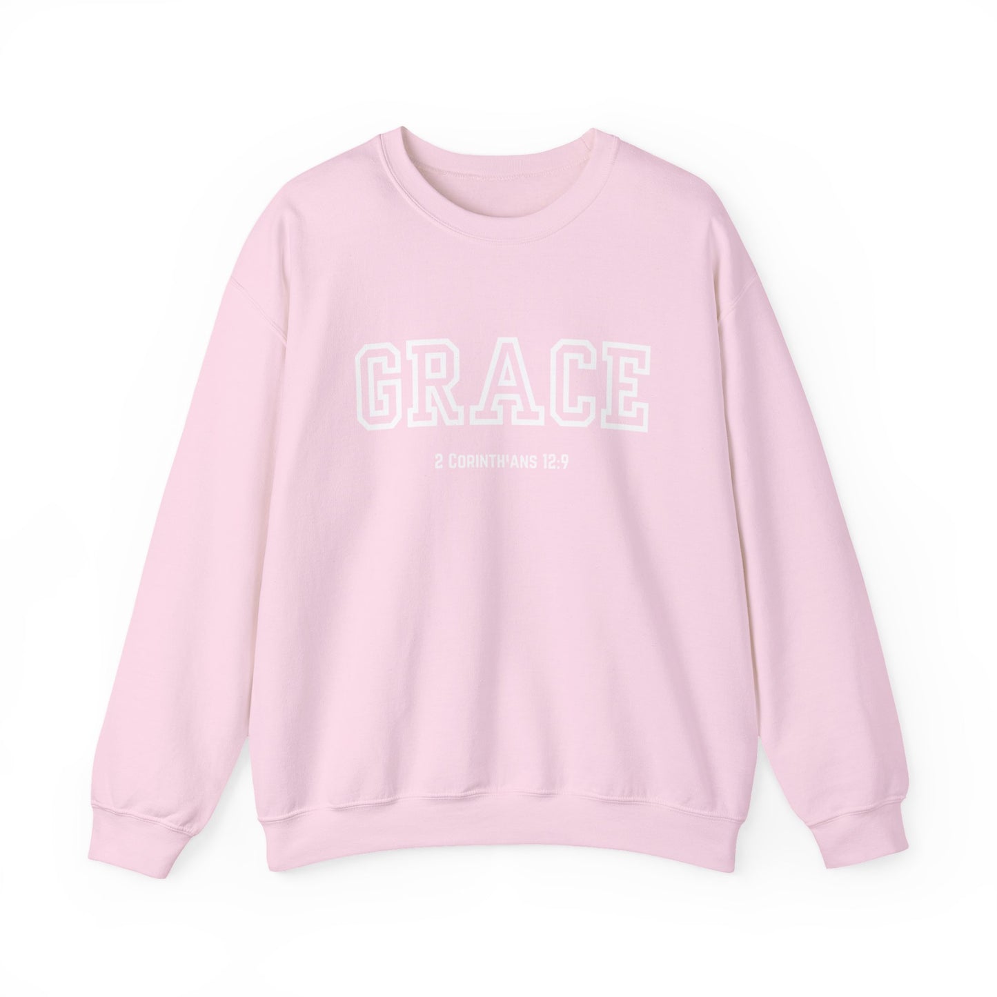 Grace Crewneck Sweatshirt - Comfort in Faith, Unisex Gift, Spiritual Apparel, Inspirational Fashion, Cozy Christian Sweatshirt