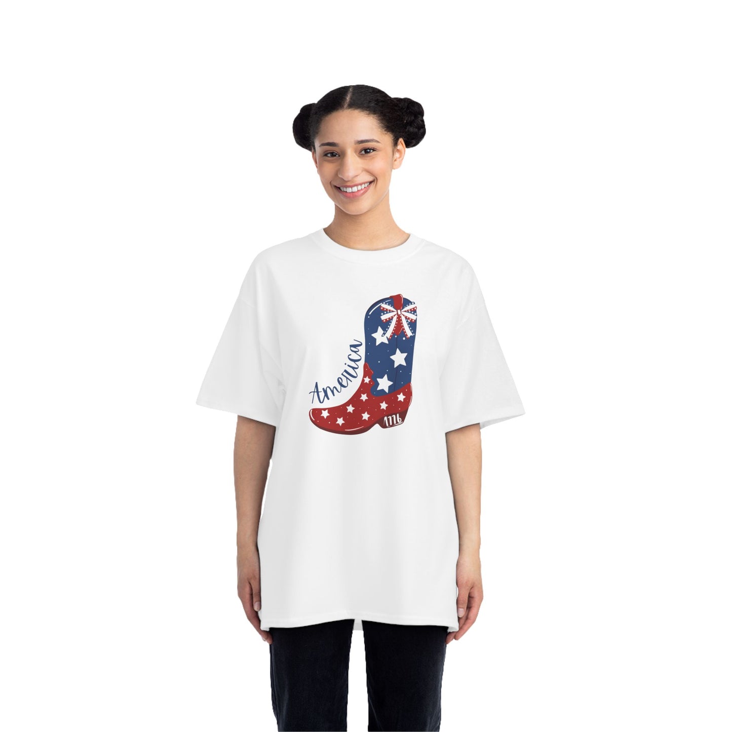 Patriotic Cowboy Boot T-Shirt | America 1776 Design, Fourth of July Shirt, Independence Day Tee, Memorial Day Top, Gift for Veterans