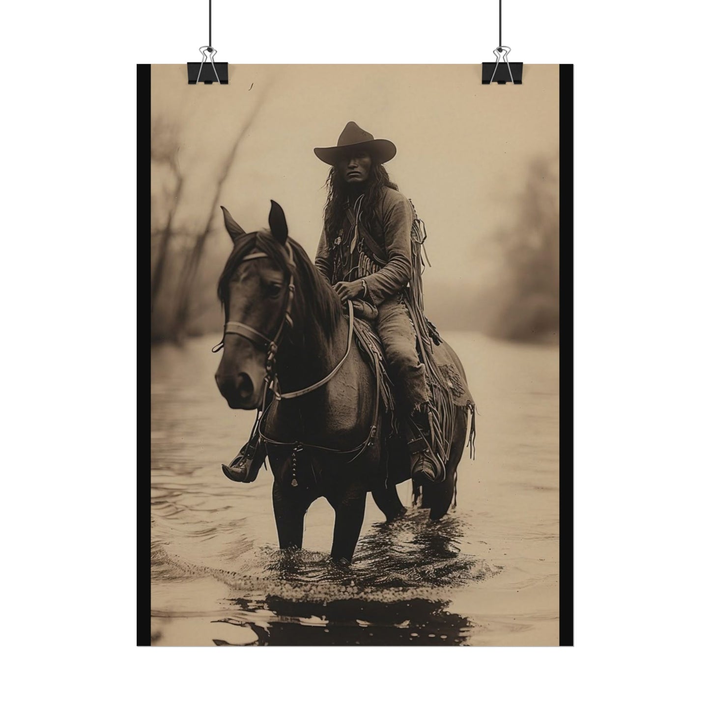 Ripples In Time – Western Textured Watercolor Matte Posters