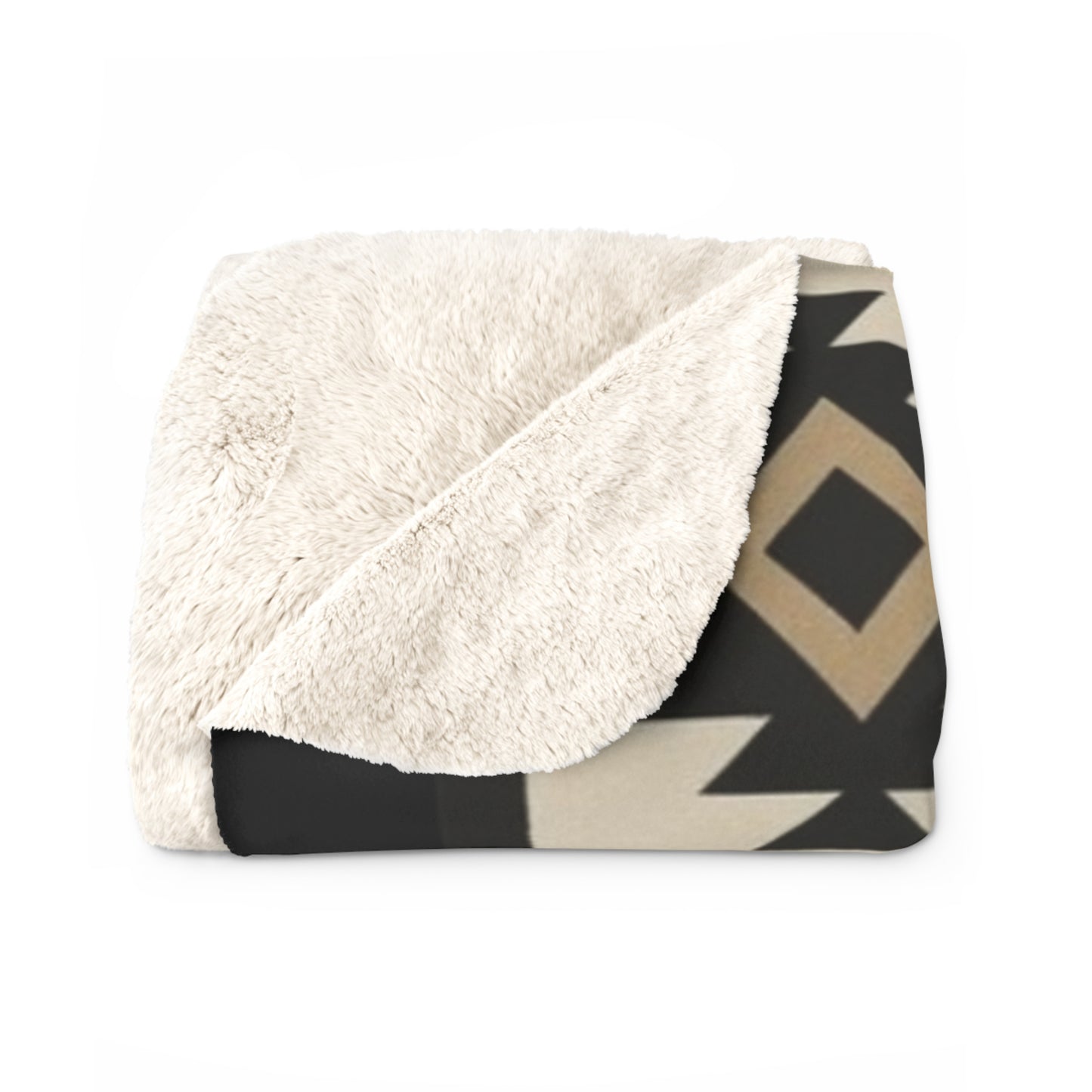 Wanda Sherpa Fleece Blanket - Modern Tribal Design, Perfect for Home Decor, Gift for Him/Her, Winter Warmth, Beach Blanket