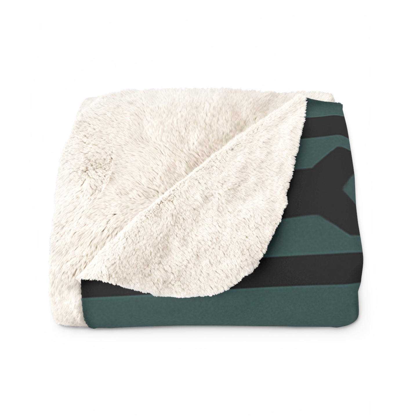 Tate Sherpa Fleece Blanket - Modern Tribal Design, Perfect for Home Decor, Gift for Him/Her, Winter Warmth, Beach Blanket