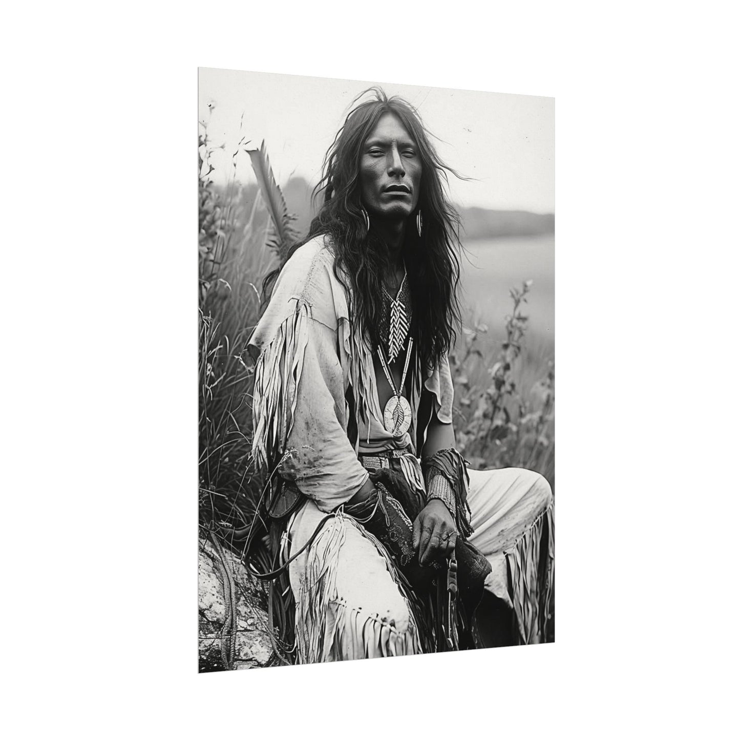 Mother Earths Guardian – Western Textured Watercolor Matte Posters