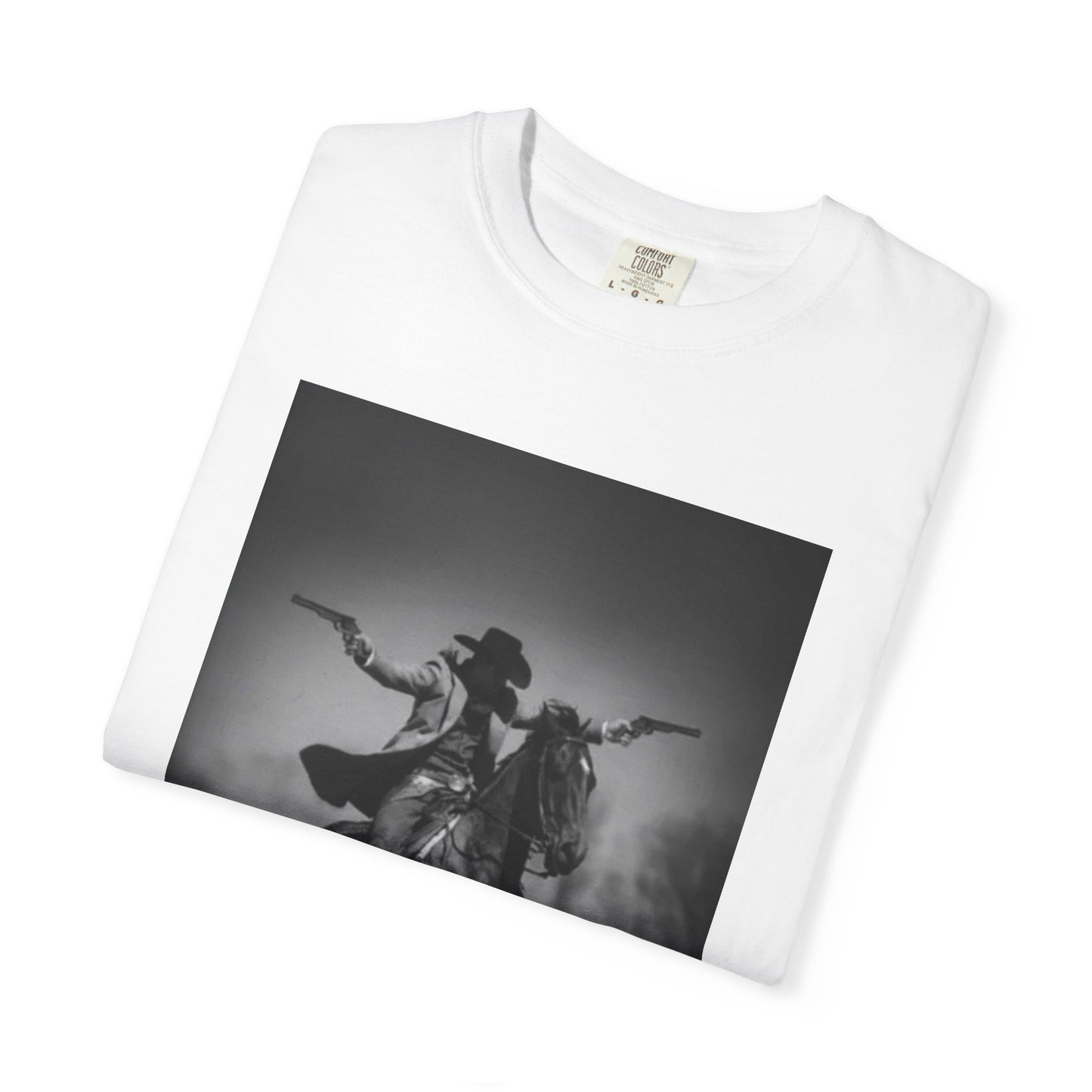 Vintage Cowboy Graphic T-Shirt, Western Style Tee, Unisex Casual Wear, Rodeo Fashion, Gift for Horse Lovers, Black and White Art