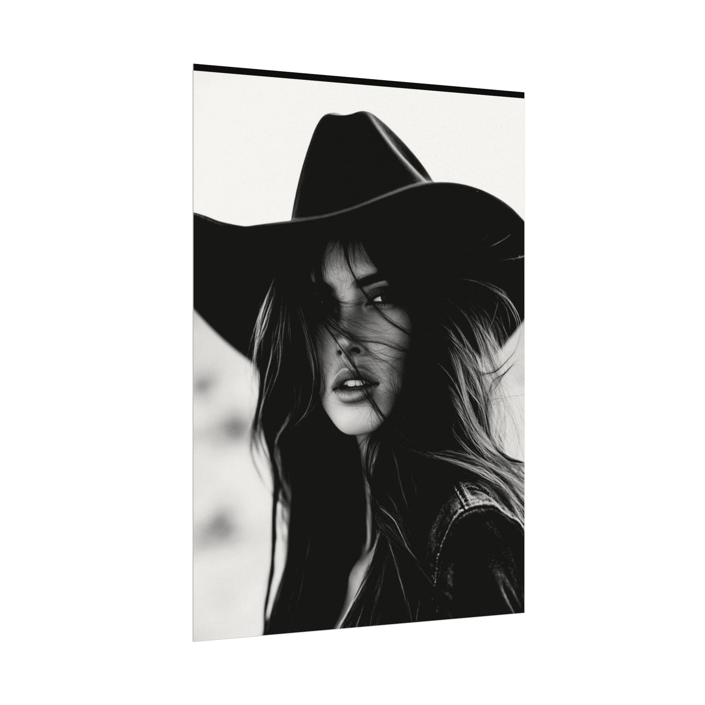 Smoldering Gaze – Western Textured Watercolor Matte Posters