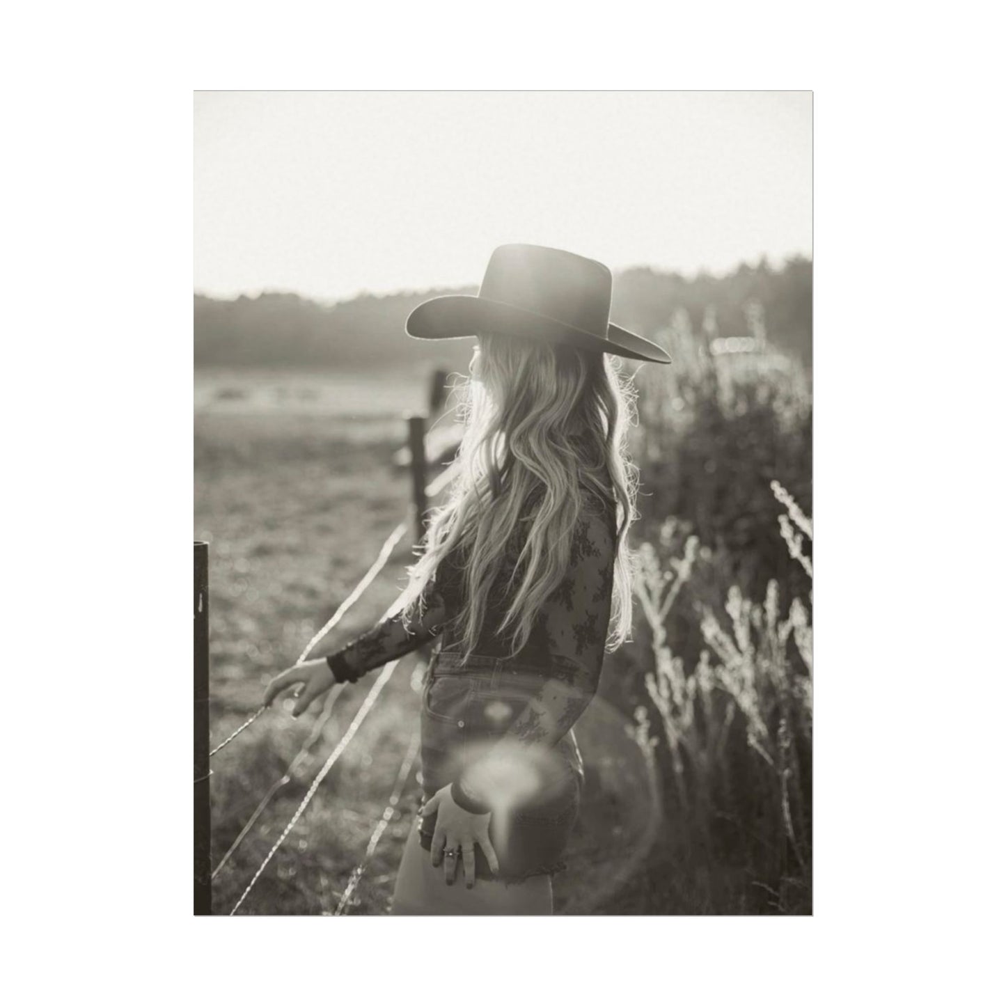 Mornings Gaze– Western Textured Watercolor Matte Posters