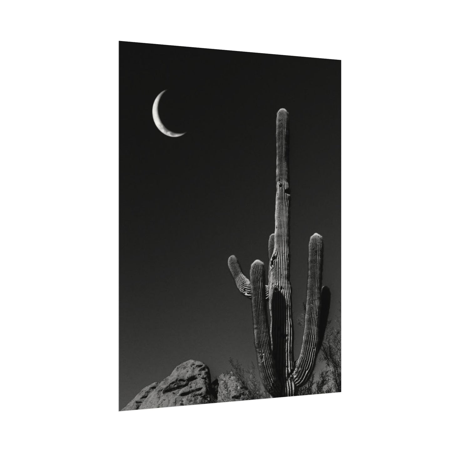 Desert Night Sky– Western Textured Watercolor Matte Posters
