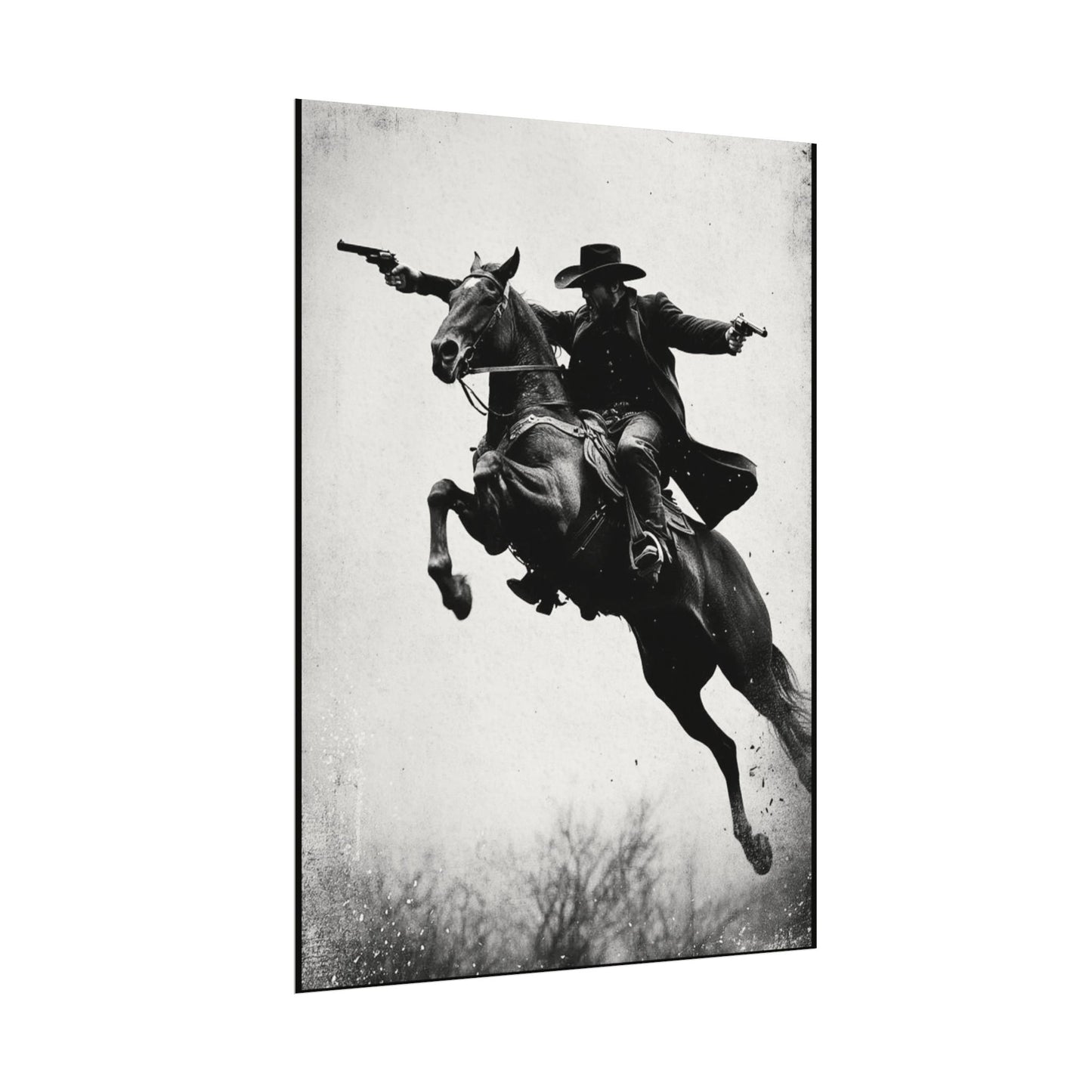 High Noon Pistols  – Western Textured Watercolor Matte Posters