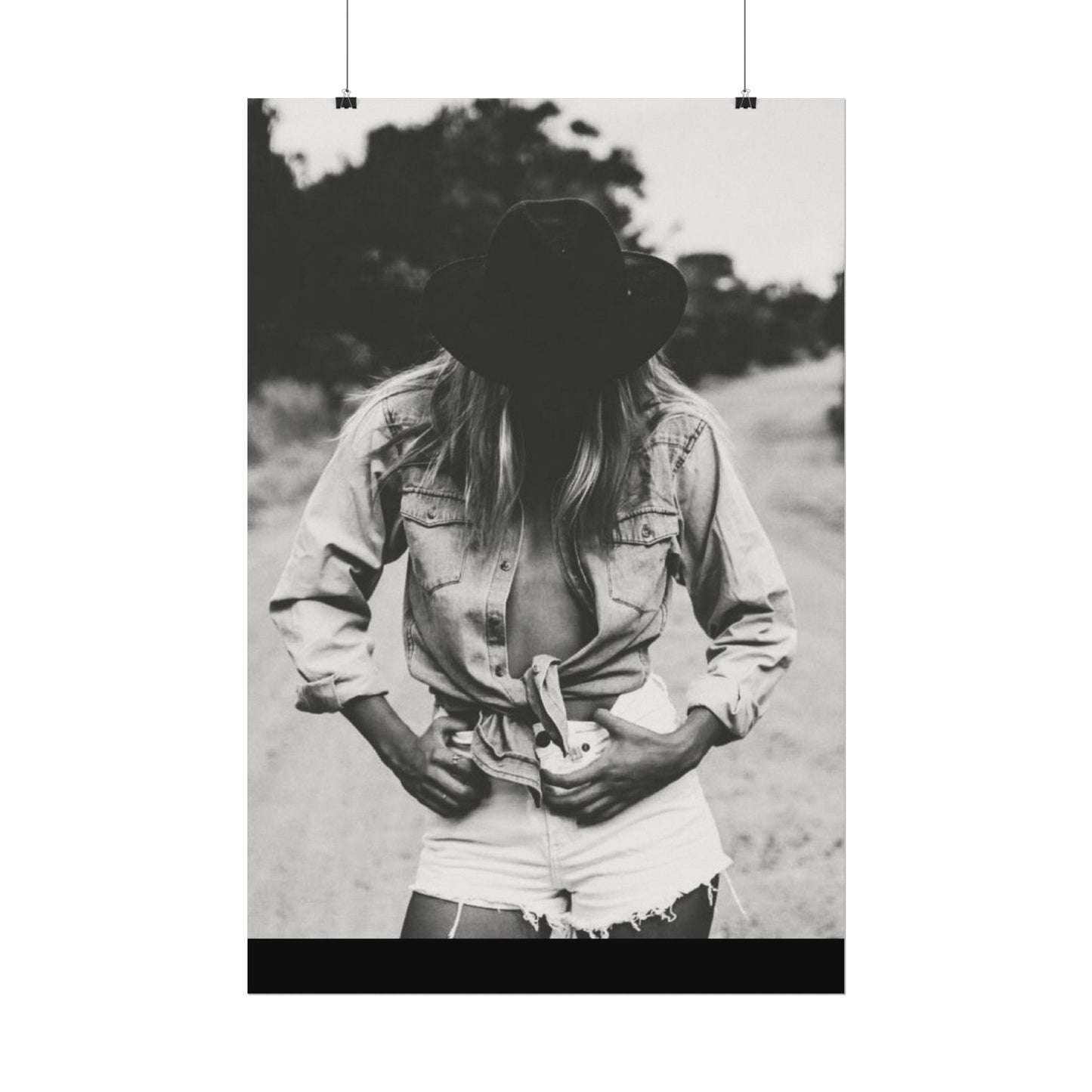 Denim Dreamer– Western Textured Watercolor Matte Posters