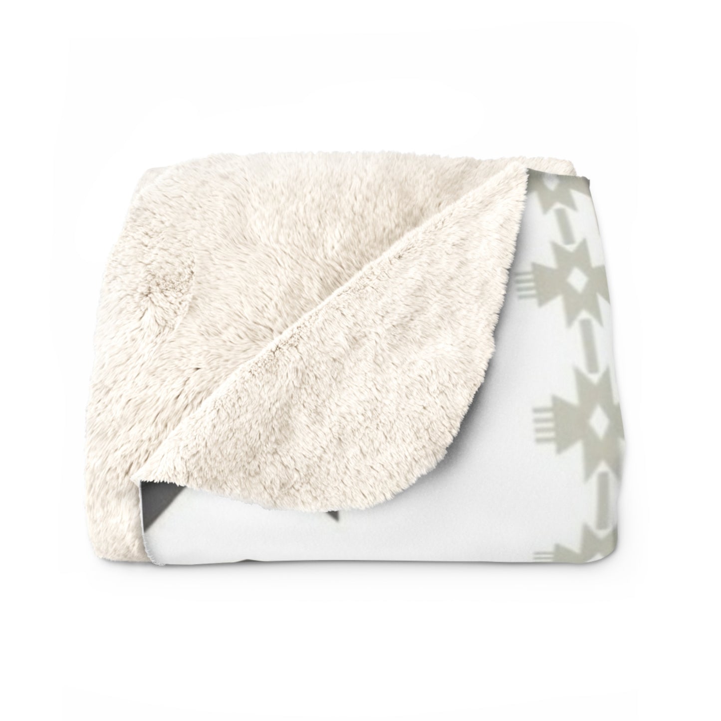 Jordan Sherpa Fleece Blanket - Modern Tribal Design, Perfect for Home Decor, Gift for Him/Her, Winter Warmth, Beach Blanket