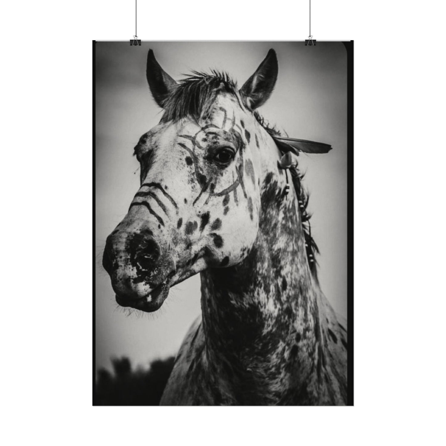 Pale Rider – Western Textured Watercolor Matte Posters