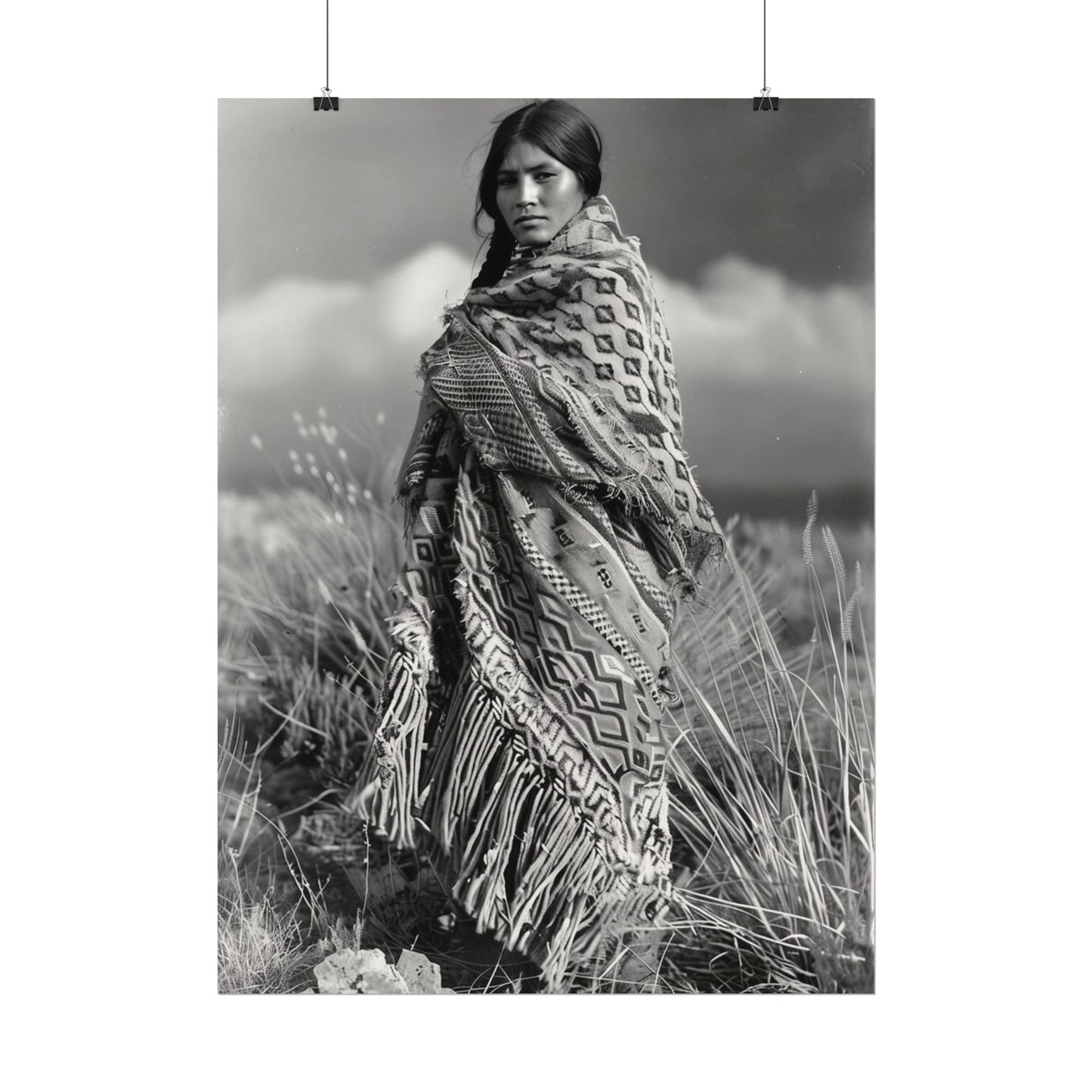 The Wind Calls Her By Name – Western Textured Watercolor Matte Posters