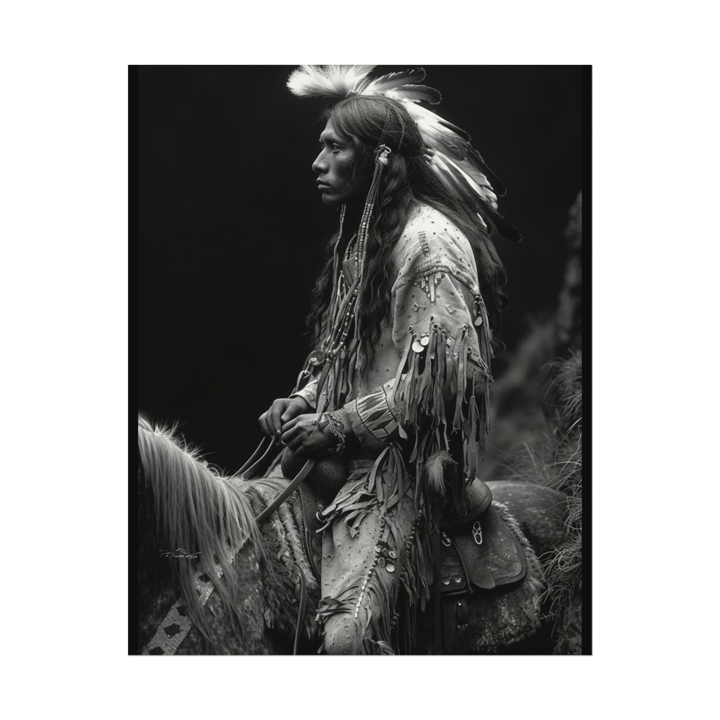 Ghost Rider – Western Textured Watercolor Matte Posters