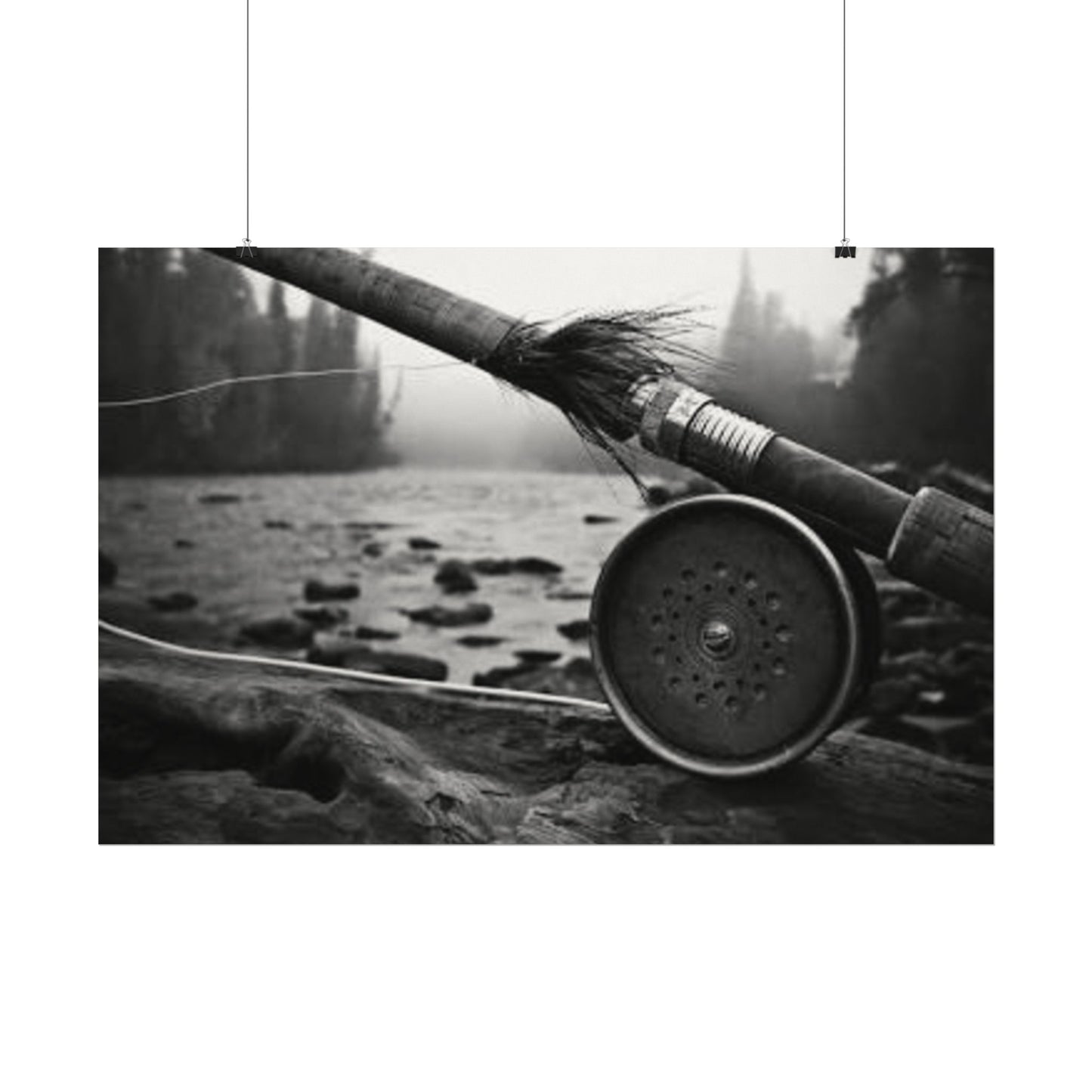 A River Runs Through It– Western Textured Watercolor Matte Posters