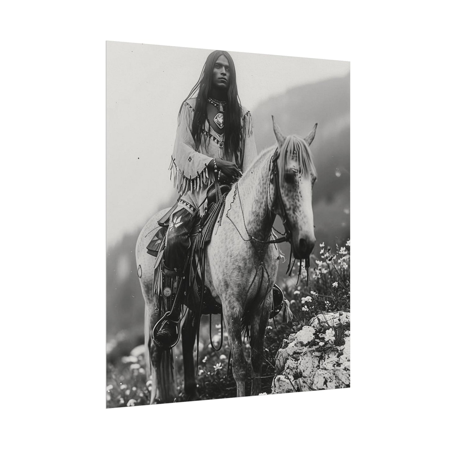 Ancestors Horizon – Western Textured Watercolor Matte Posters