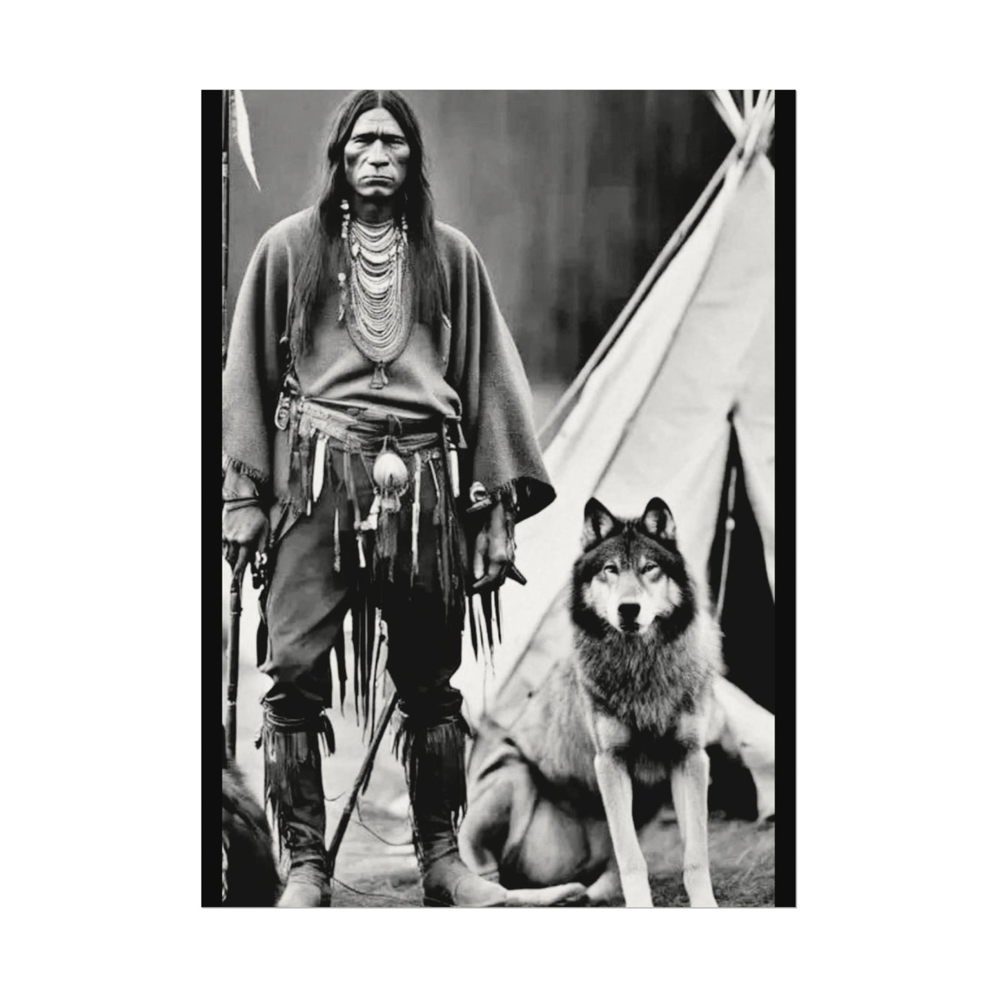 Mans Best Friend – Western Textured Watercolor Matte Posters