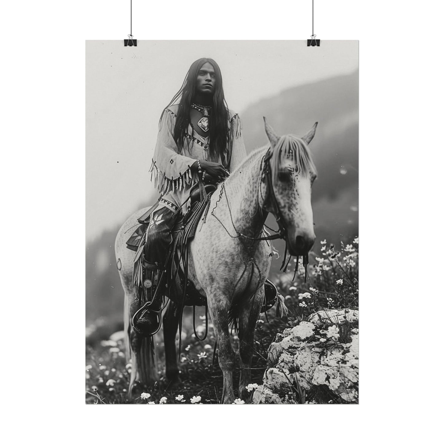 Ancestors Horizon – Western Textured Watercolor Matte Posters