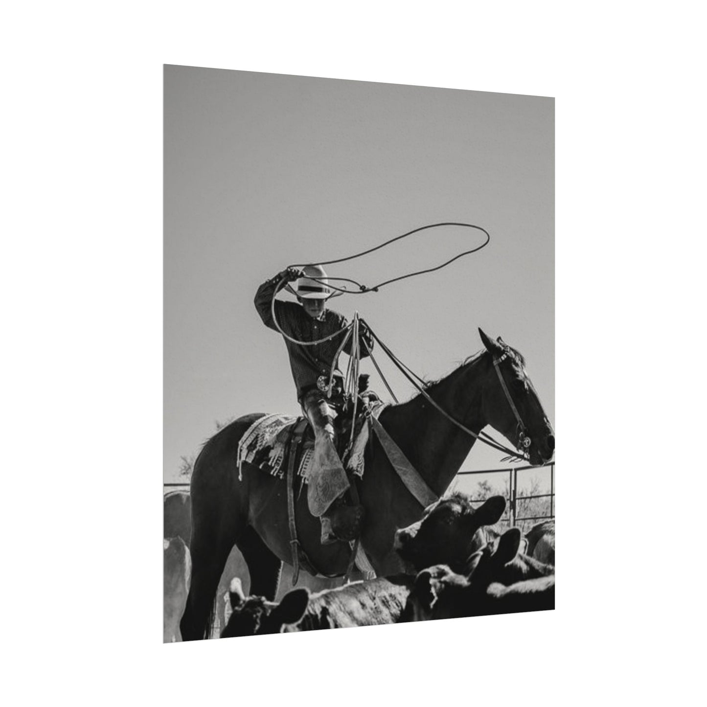 Cowboy Up – Western Textured Watercolor Matte Posters
