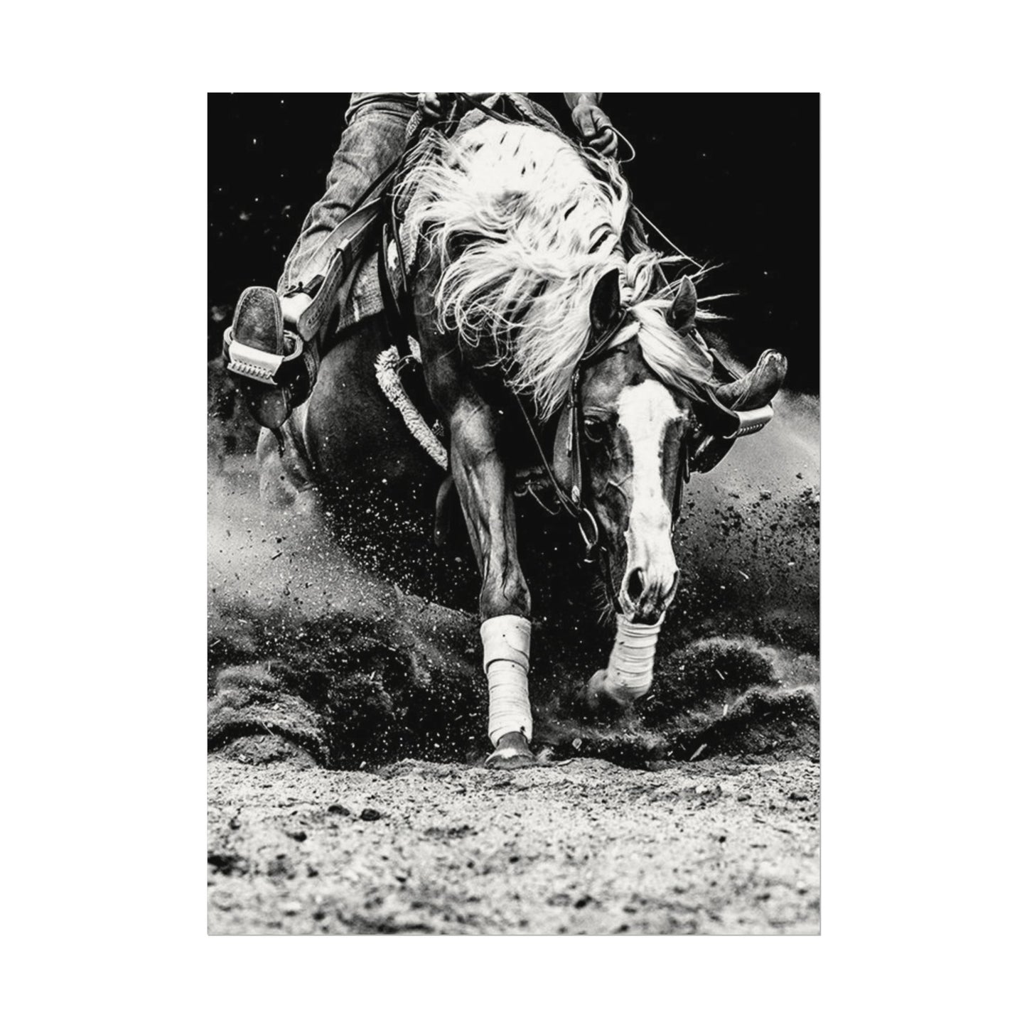 Burning The Barrel – Western Textured Watercolor Matte Posters