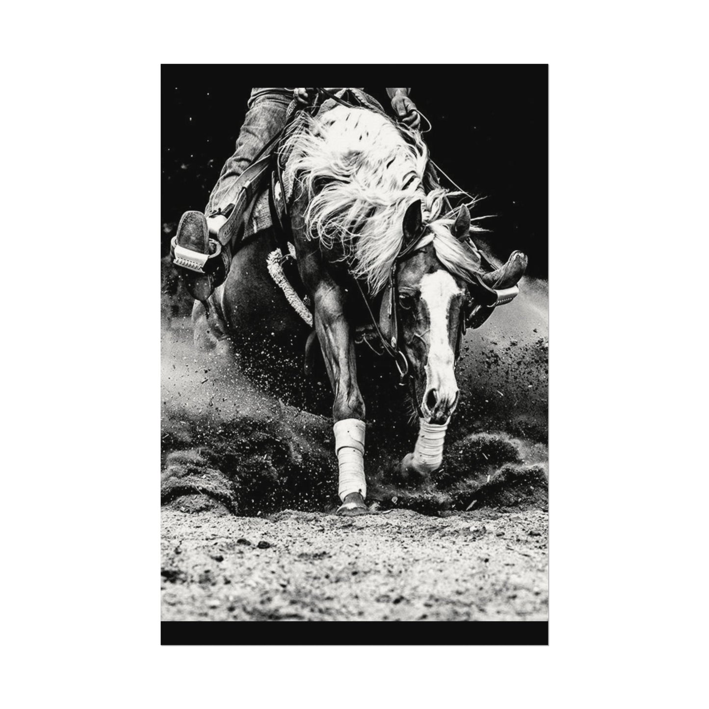 Burning The Barrel – Western Textured Watercolor Matte Posters