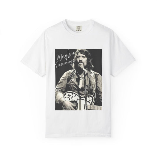 Waylon Jennings Unisex Garment-Dyed T-Shirt, Vintage Music Tee, Country Music Lover Gift, Concert Apparel, Rock T-Shirt, Festival Wear