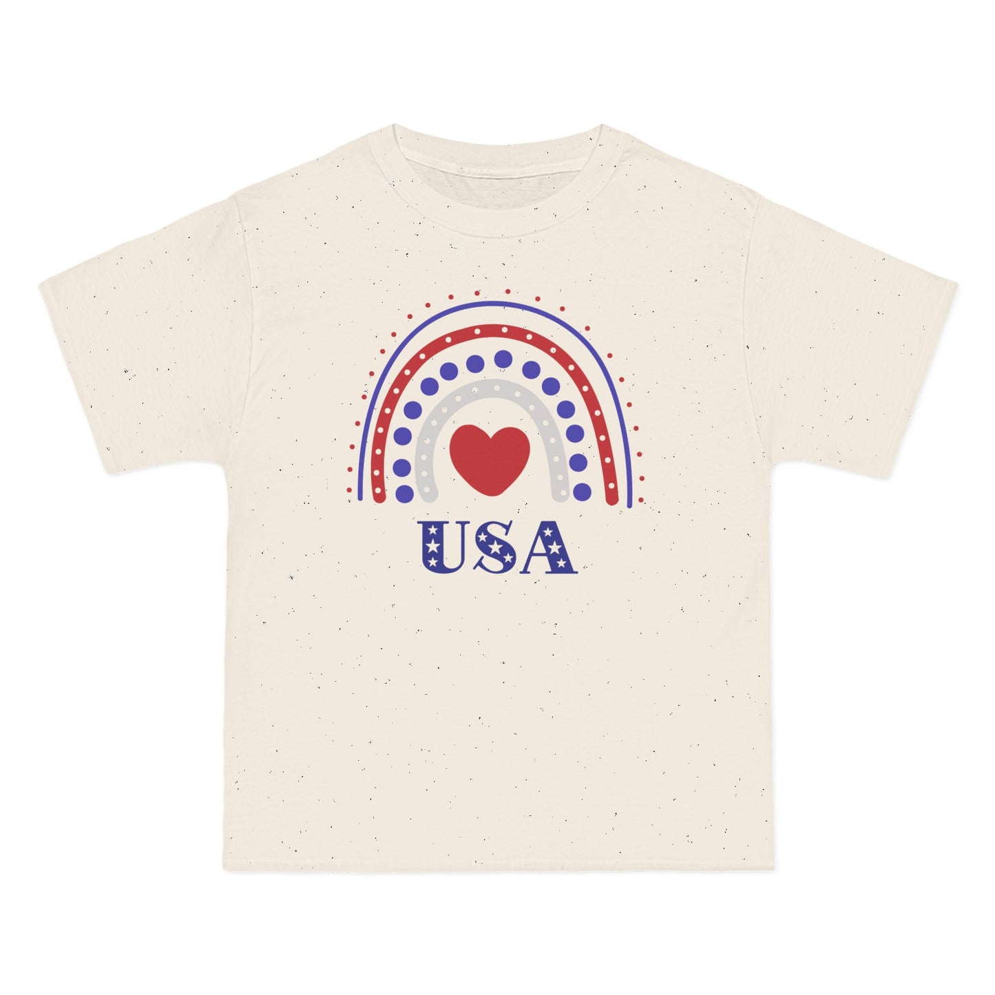 USA Rainbow Heart Patriotic T-Shirt | America 1776 Design, Fourth of July Shirt, Independence Day Tee, Memorial Day Top, Gift for Veterans