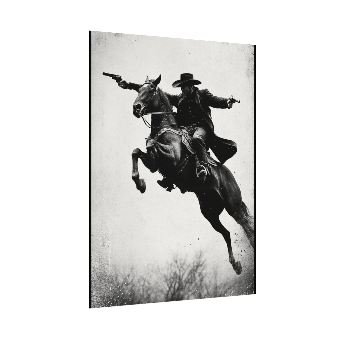 High Noon Pistols  – Western Textured Watercolor Matte Posters