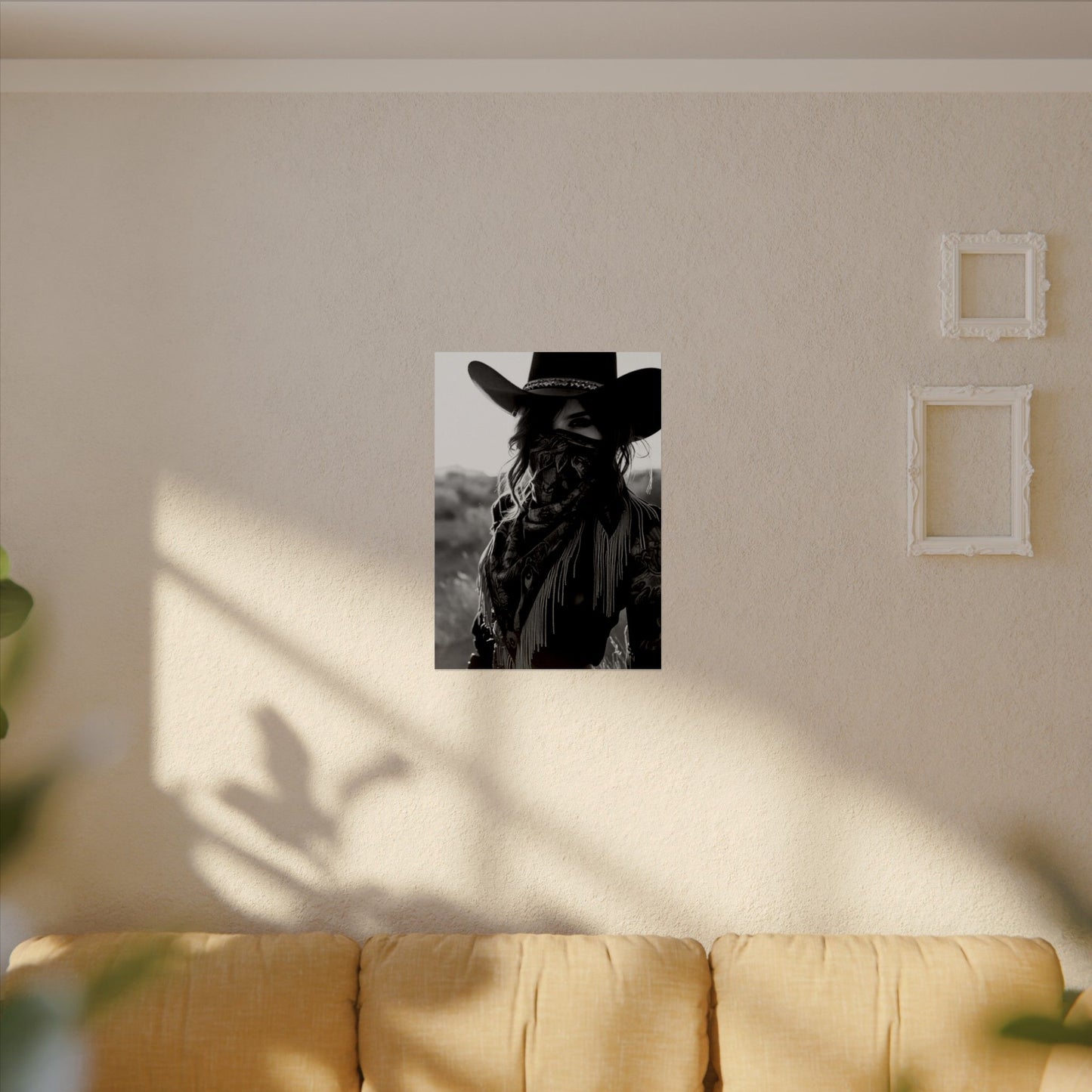 She Rode Alone— Western Outlaw Textured Watercolor Matte Posters