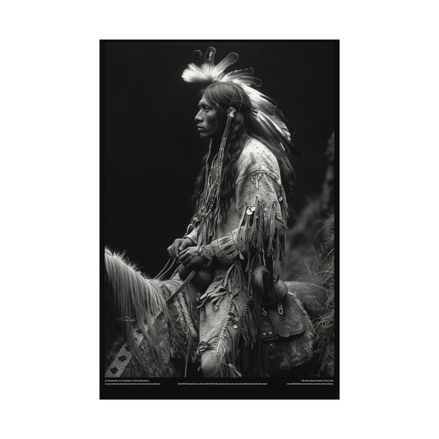 Ghost Rider – Western Textured Watercolor Matte Posters