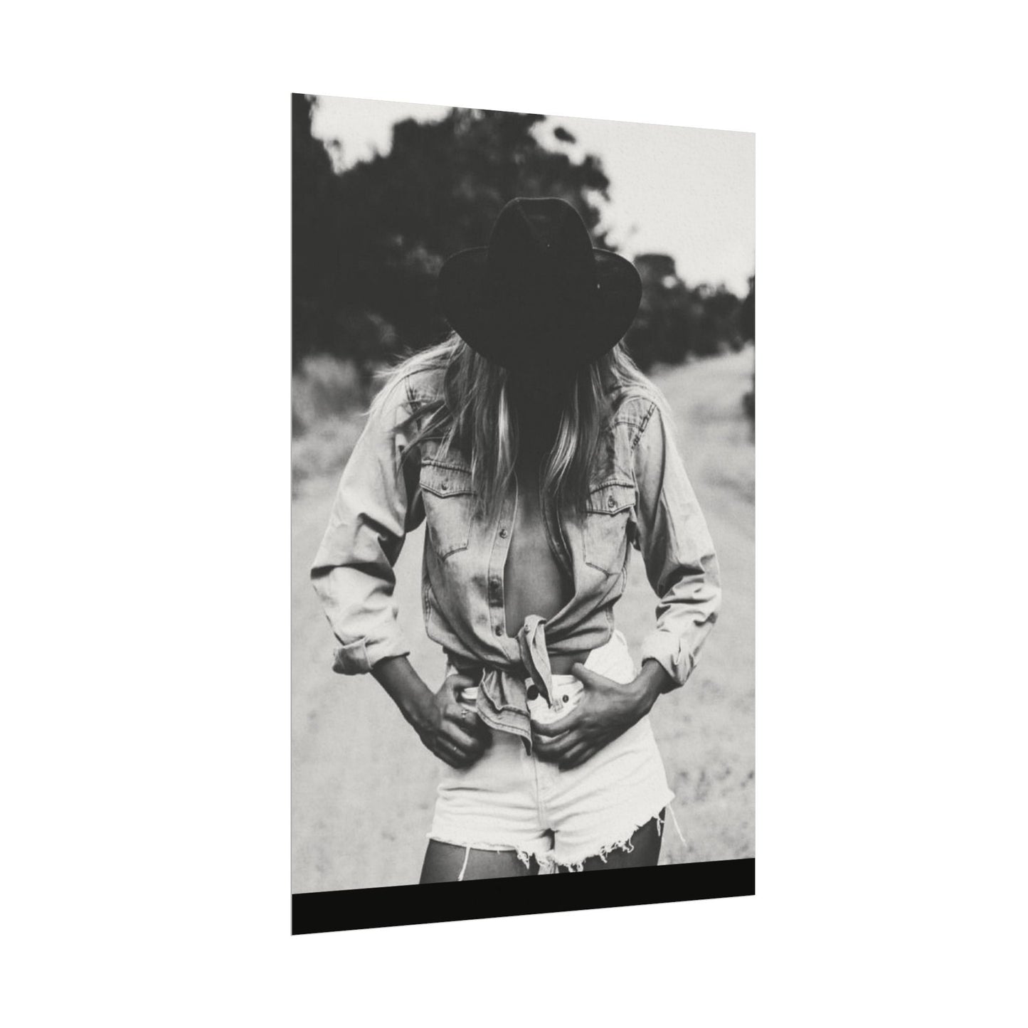 Denim Dreamer– Western Textured Watercolor Matte Posters