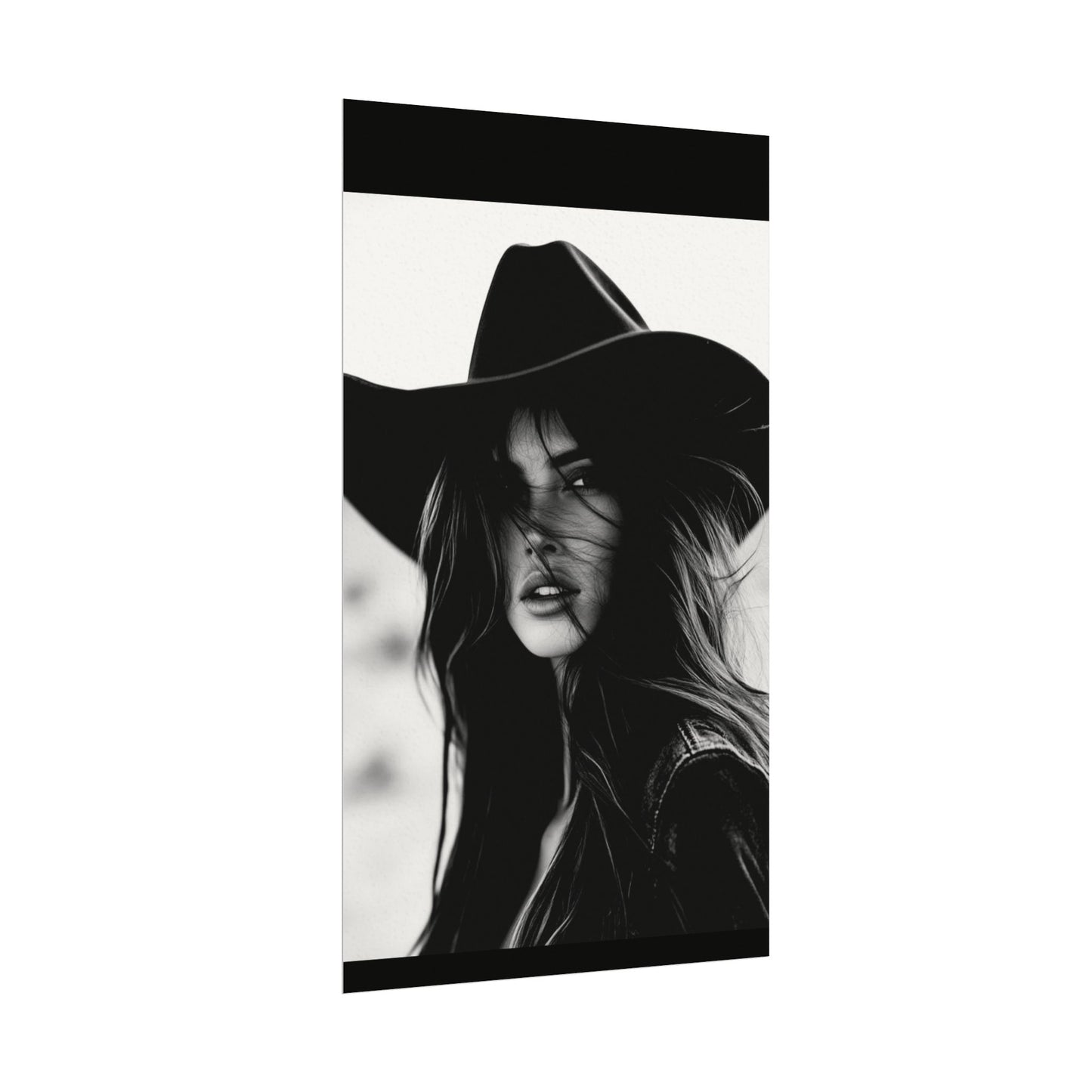 Smoldering Gaze – Western Textured Watercolor Matte Posters