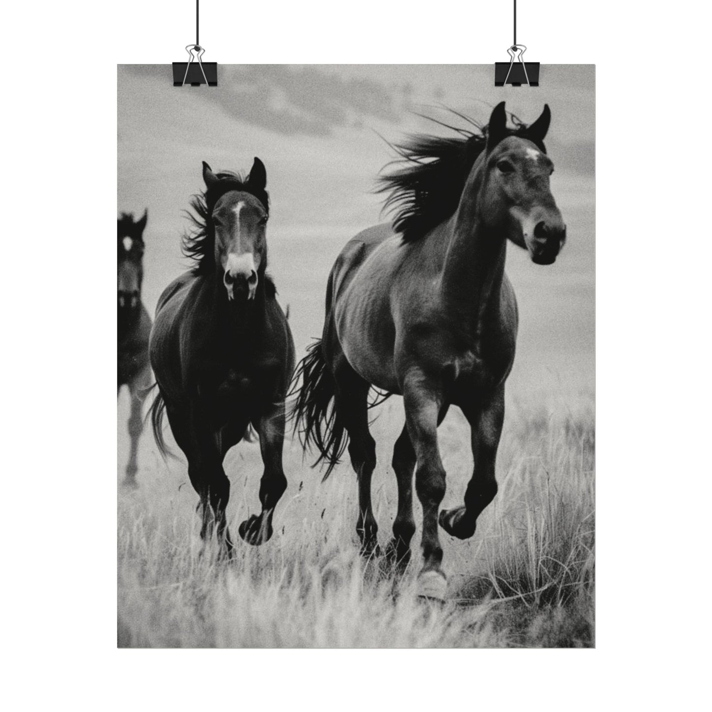 Running With Focus – Western Textured Watercolor Matte Posters