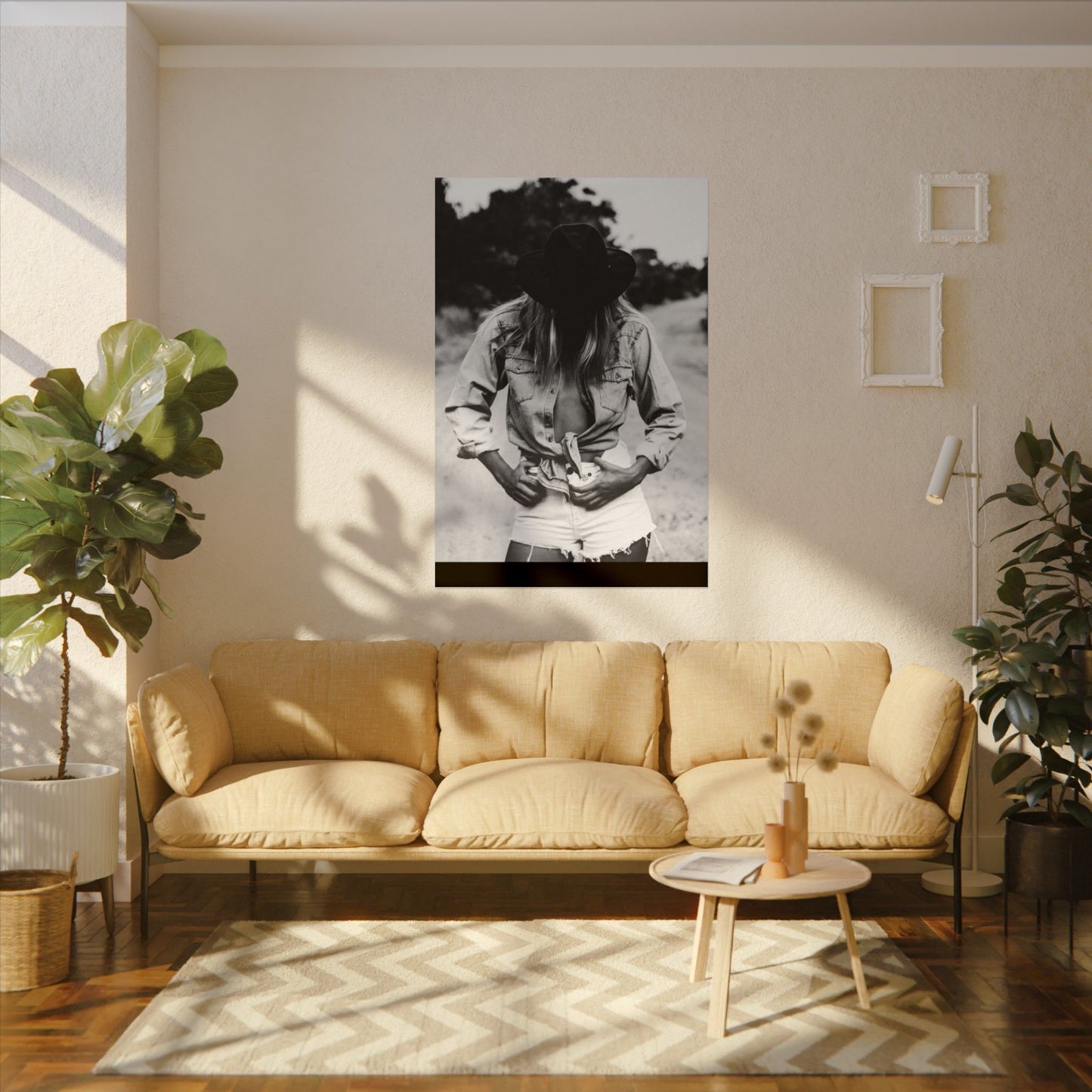 Denim Dreamer– Western Textured Watercolor Matte Posters