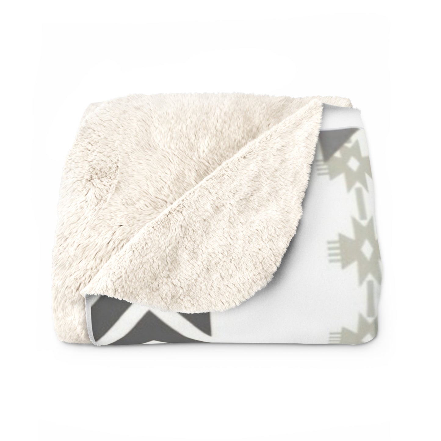 Jordan Sherpa Fleece Blanket - Modern Tribal Design, Perfect for Home Decor, Gift for Him/Her, Winter Warmth, Beach Blanket