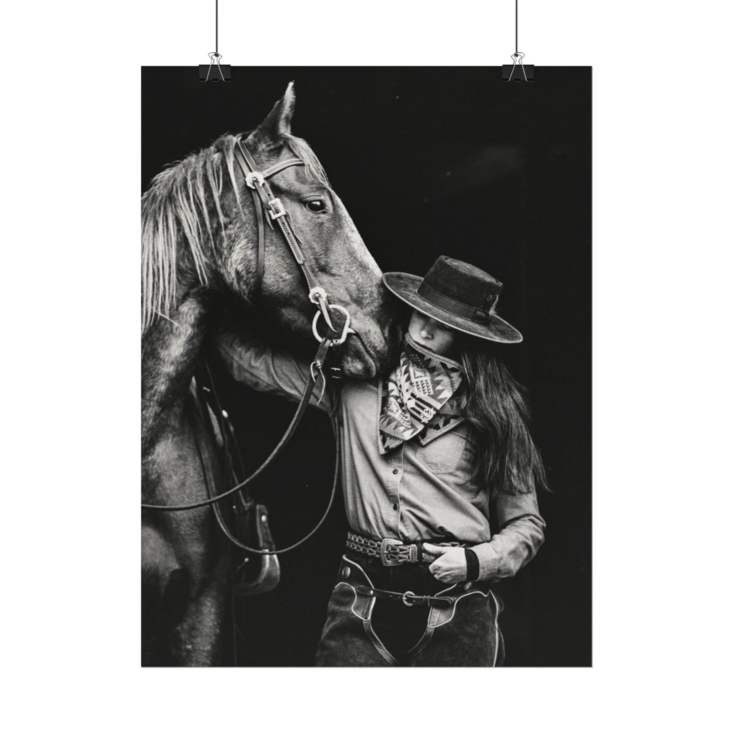 A Whisper Between Friends  – Western Textured Watercolor Matte Posters