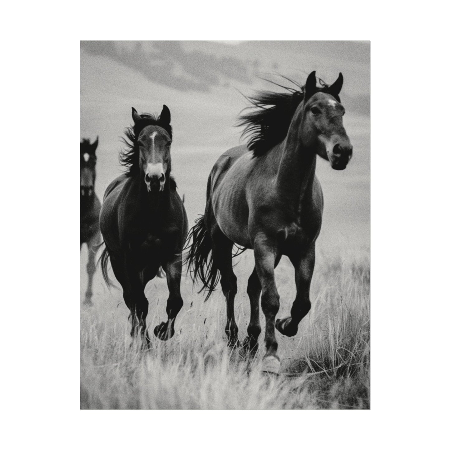 Running With Focus – Western Textured Watercolor Matte Posters