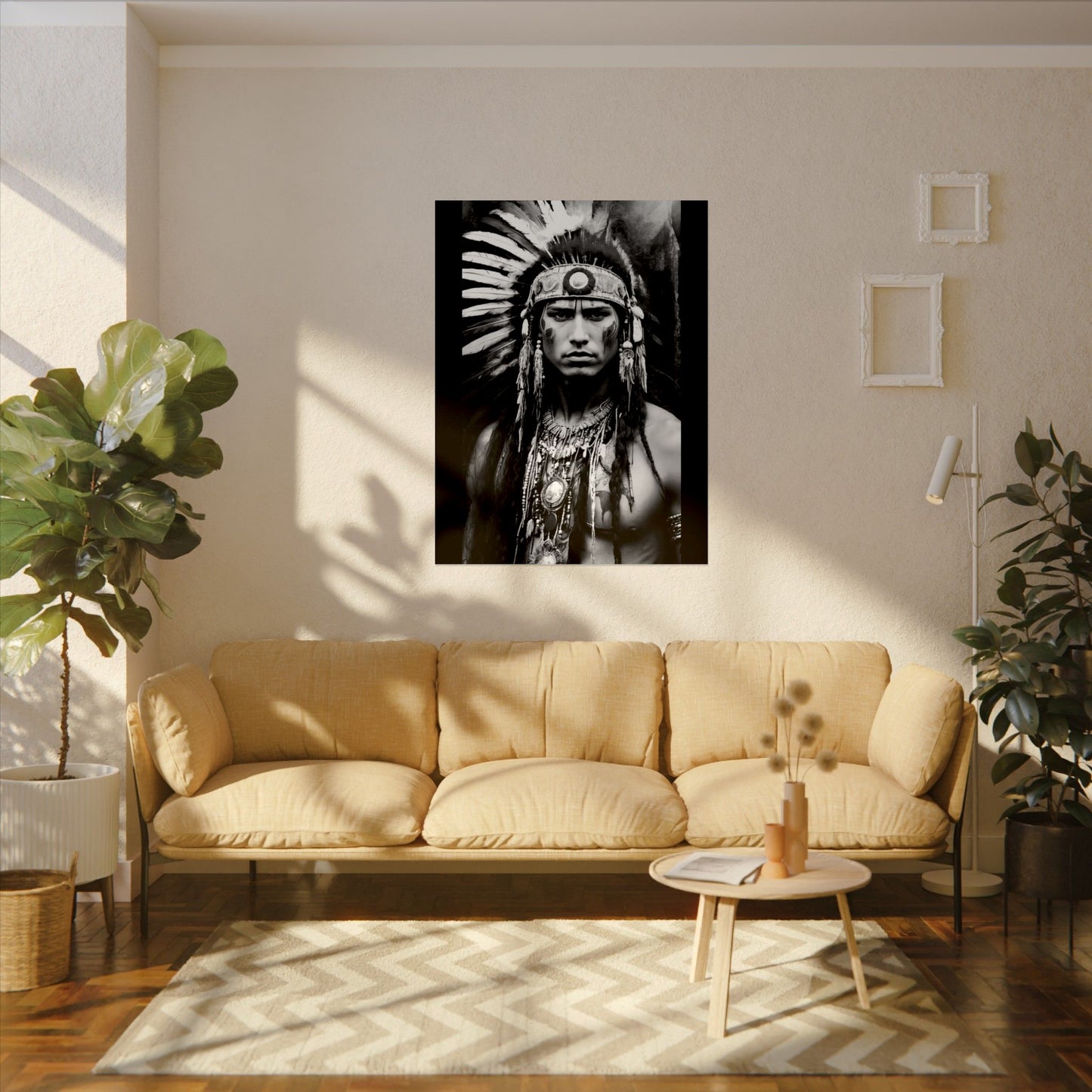 Strength In Stillness– Western Textured Watercolor Matte Posters