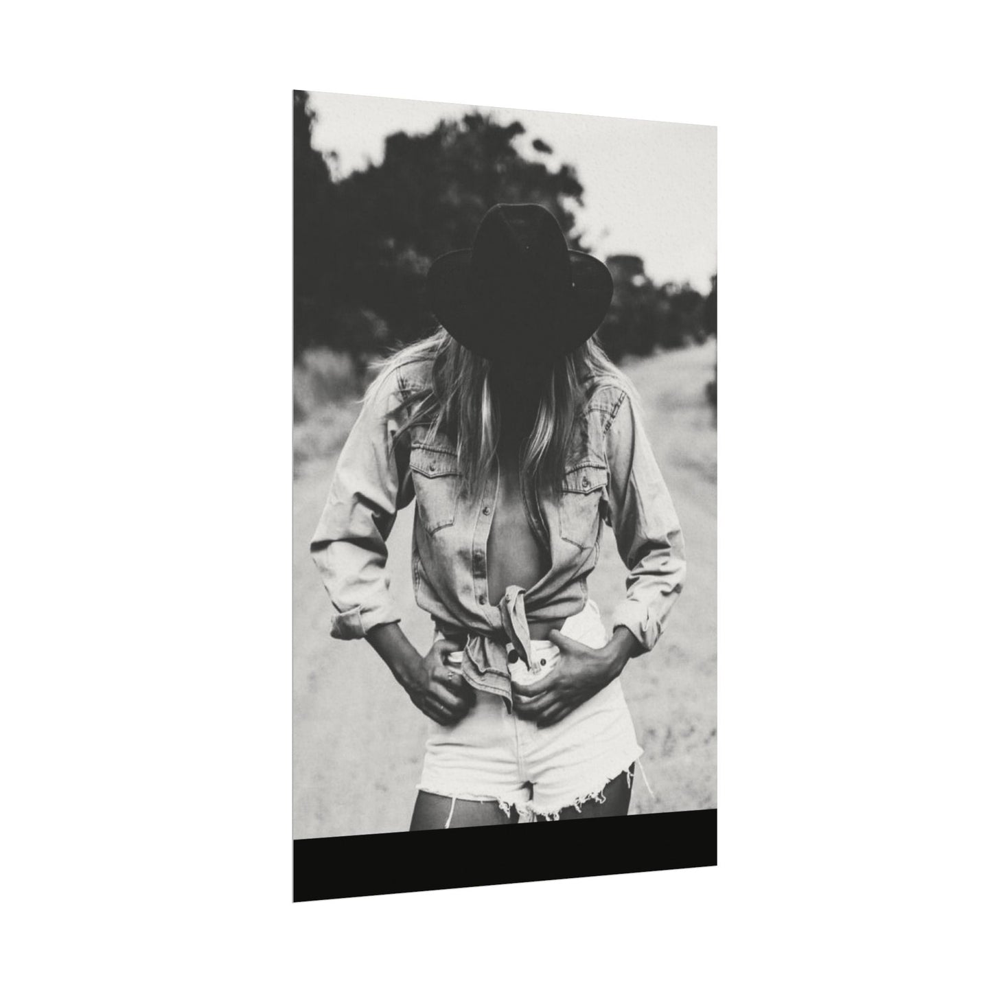 Denim Dreamer– Western Textured Watercolor Matte Posters